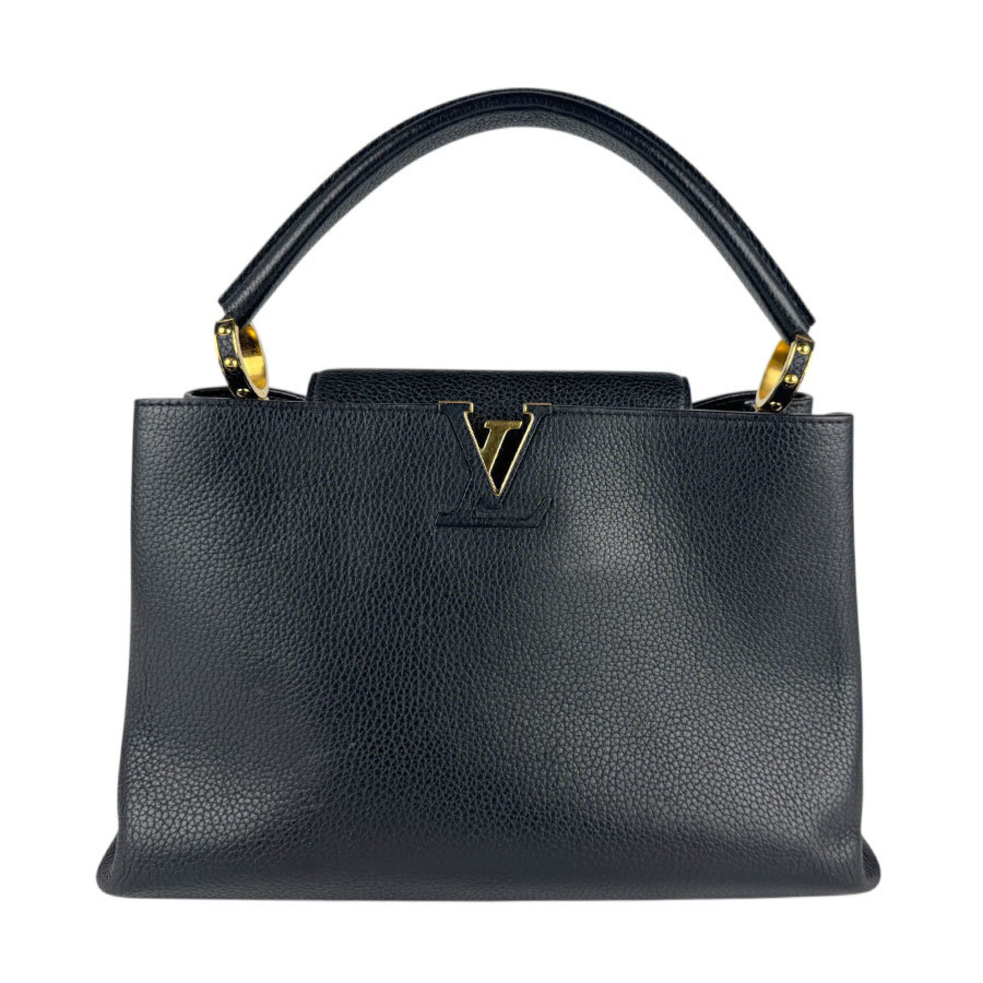 Louis Vuitton Capucines MM Handbag in Black Leather, Women’s, M24727 z7361
