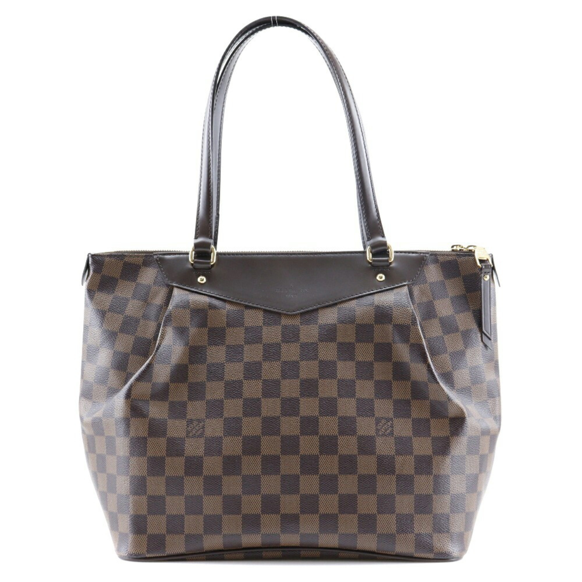 LOUIS VUITTON Westminster GM Tote Bag N41103 Damier Canvas Made in France 2012 Brown FL2112 Shoulder Handbag A4 Double Zipper Ladies