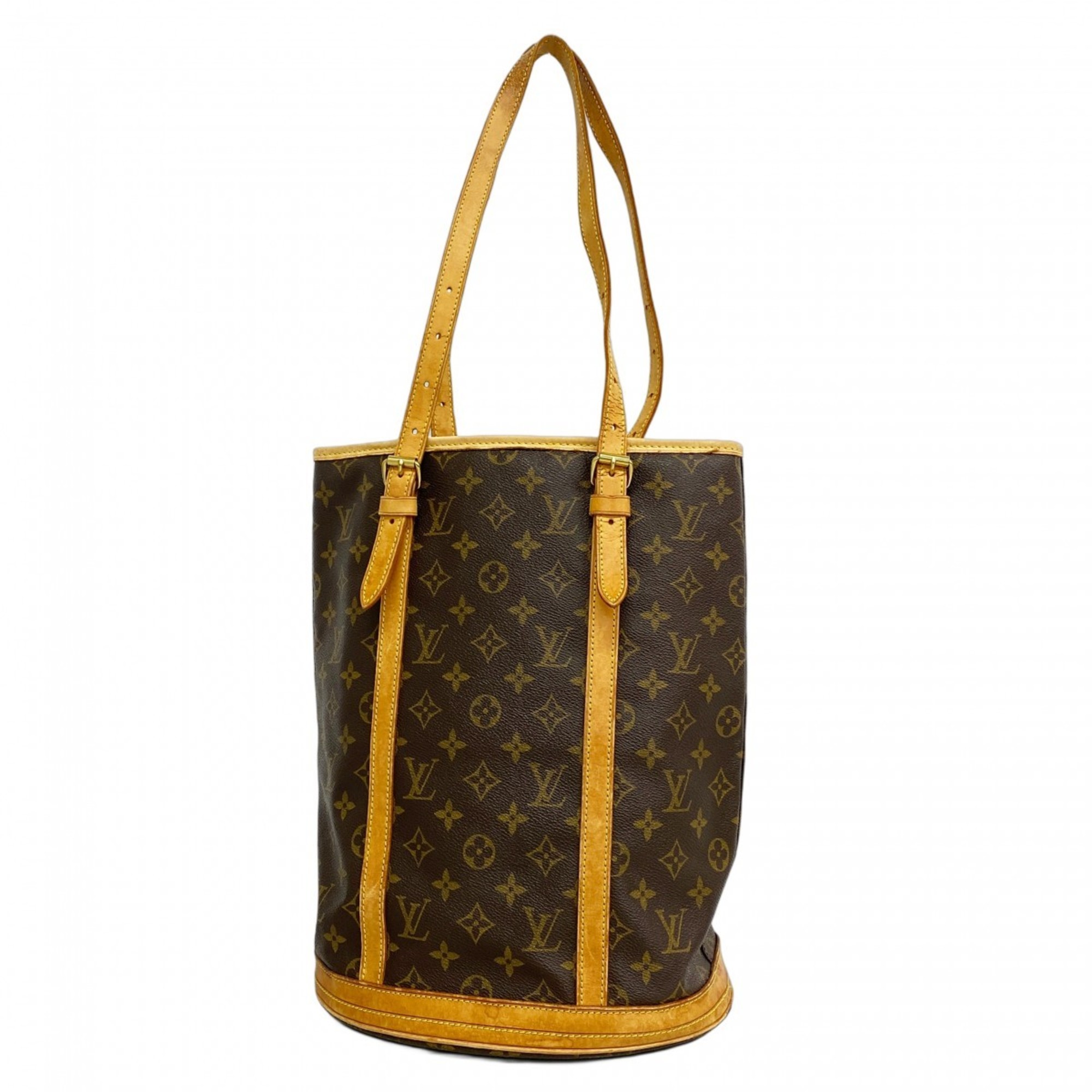 Louis Vuitton Monogram Bucket GM Tote Bag M42236 Brown Women’s