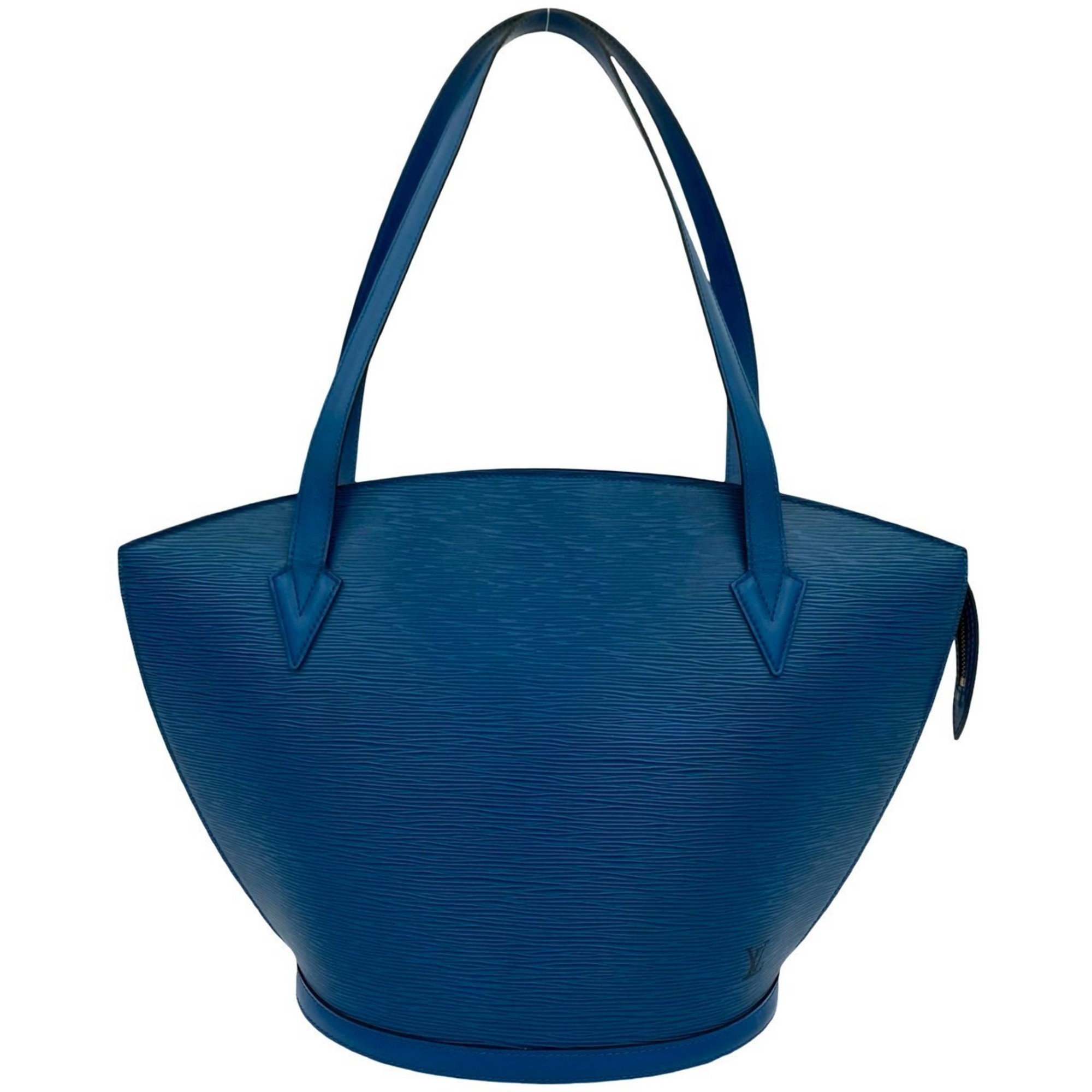 LOUIS VUITTON Saint-Jacques Shopping Epi Leather Tote Bag in Toledo Blue (457-3)