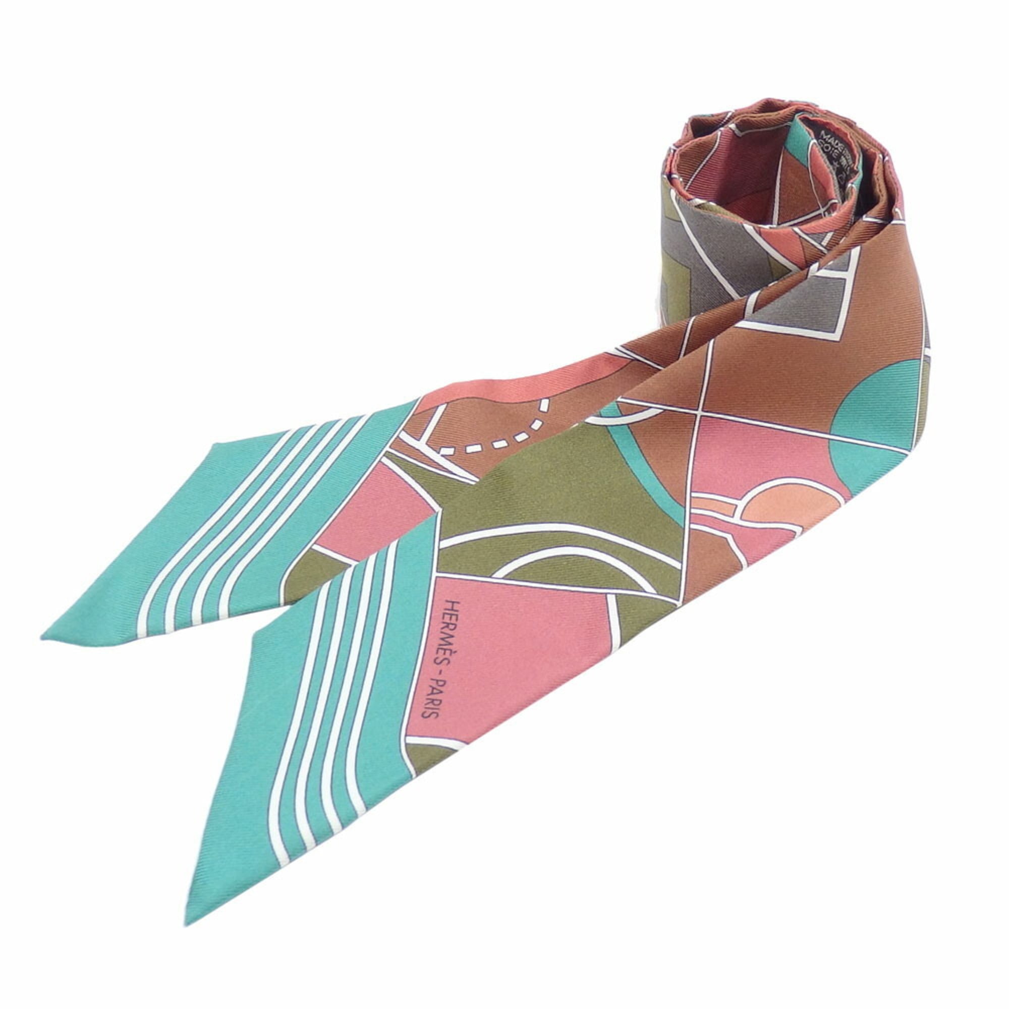 Hermes Twilly Scarf/Muffler for Women, Multicolor Silk, A6051891