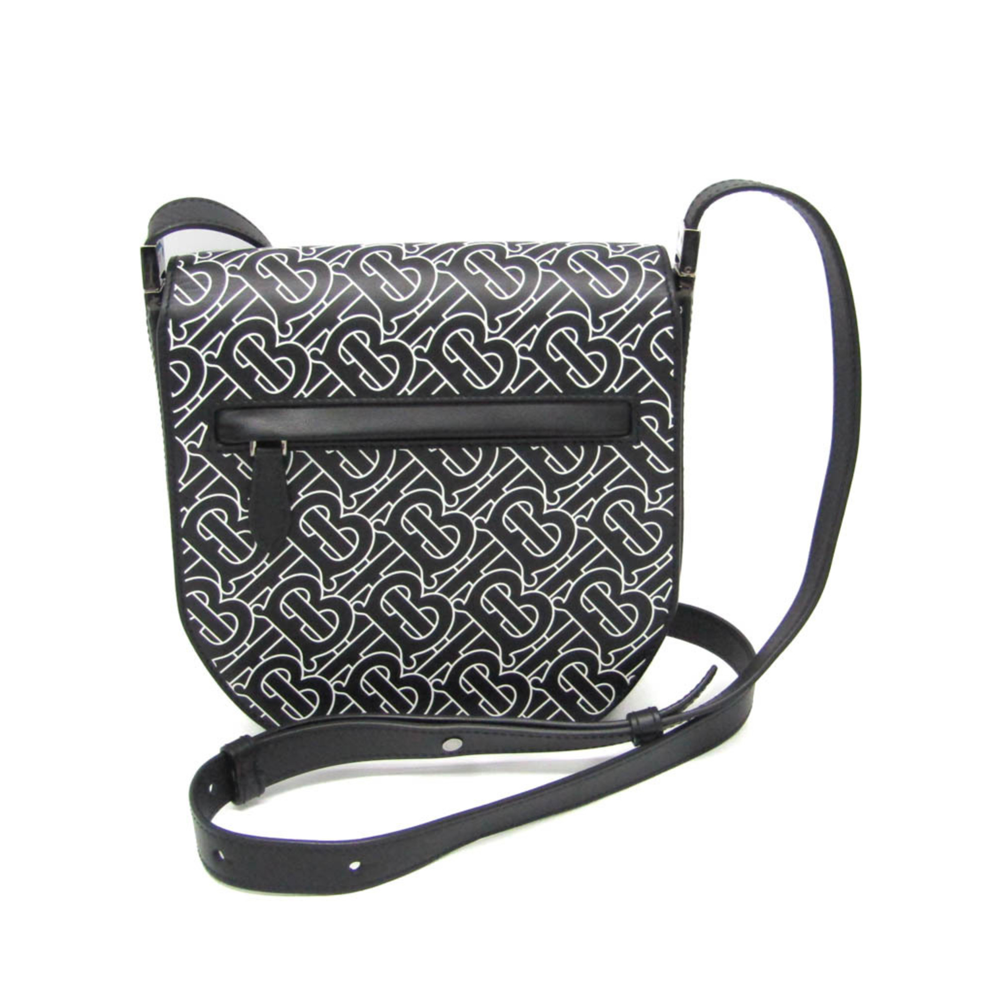 Burberry TB Monogram Women’s Leather Shoulder Bag Black
