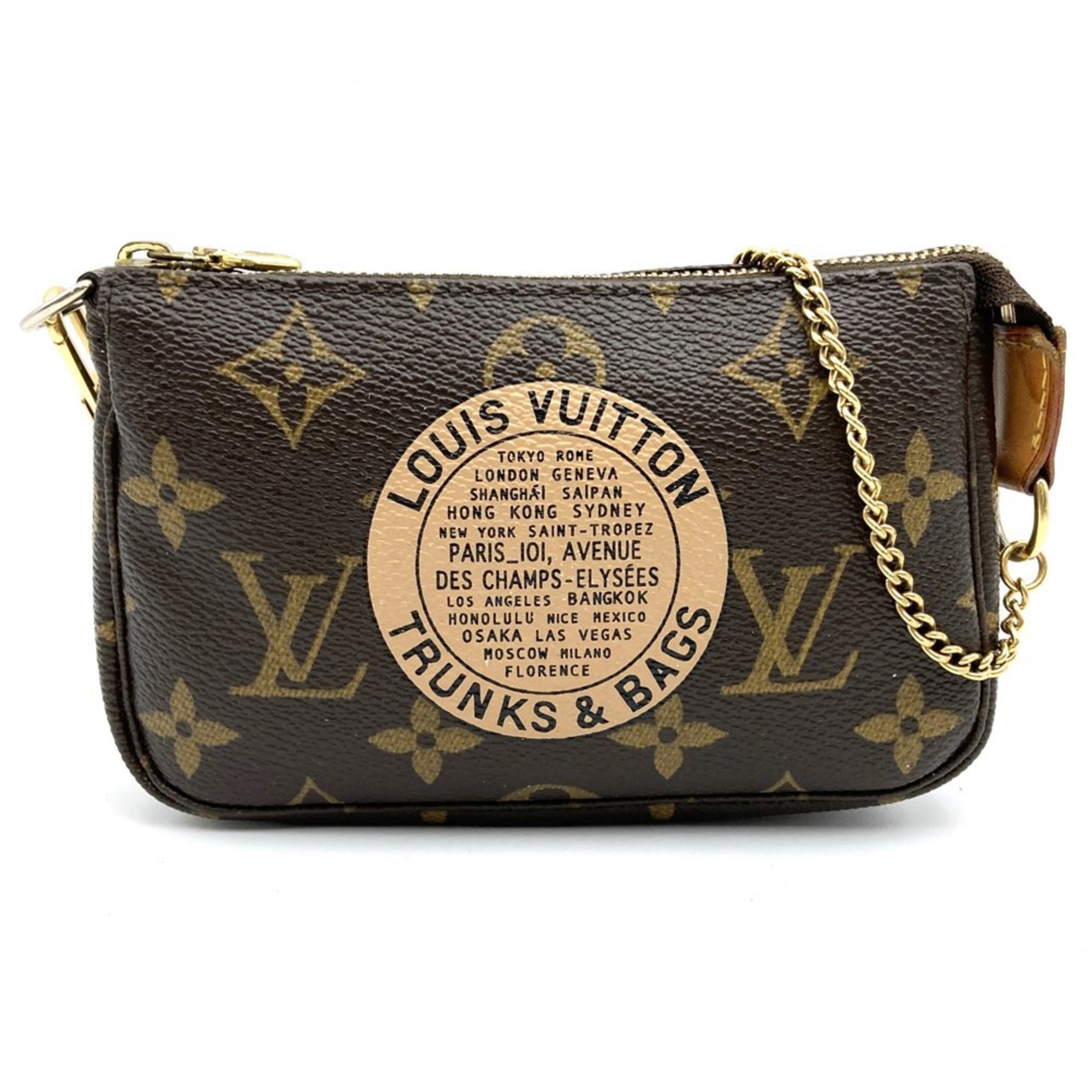 LOUIS VUITTON M60153 Mini Pochette Accessoires Pouch in Brown Monogram Canvas