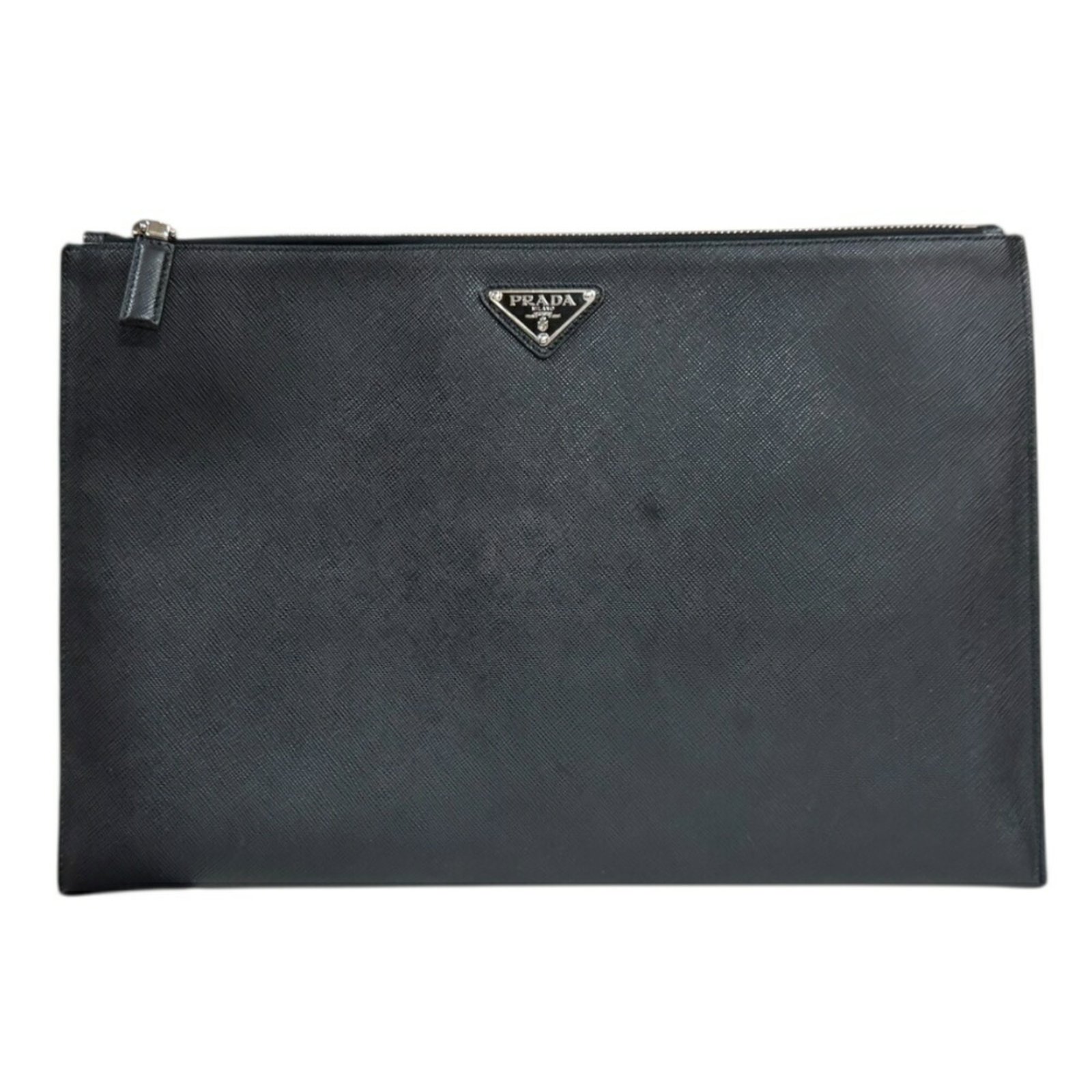 Prada Saffiano Clutch Bag, Leather, 2NG001, Black, Men’s, PRADA