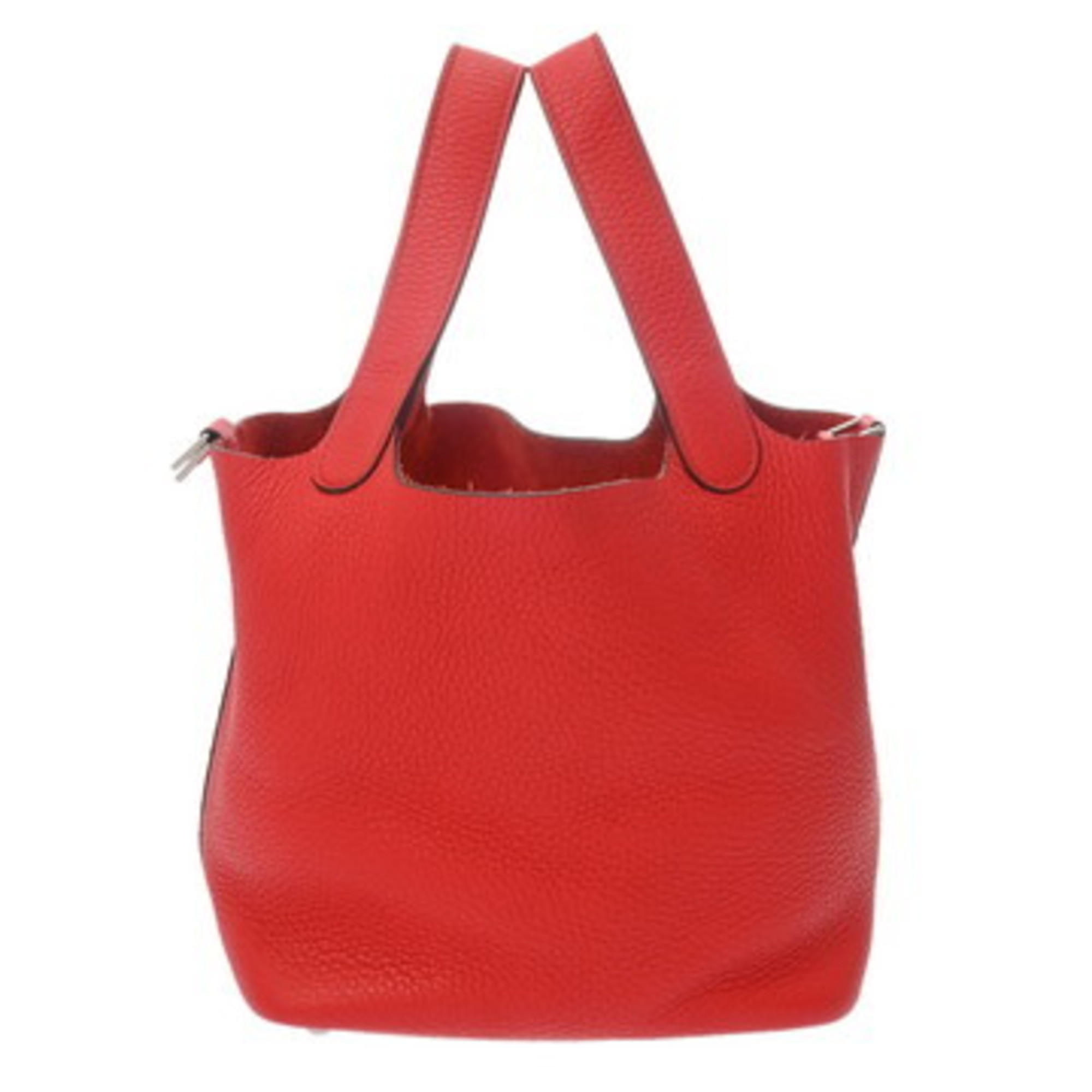 HERMES Picotin Lock PM Rouge Coupe D Stamp (circa 2019) Women’s Taurillon Clemence Leather Handbag