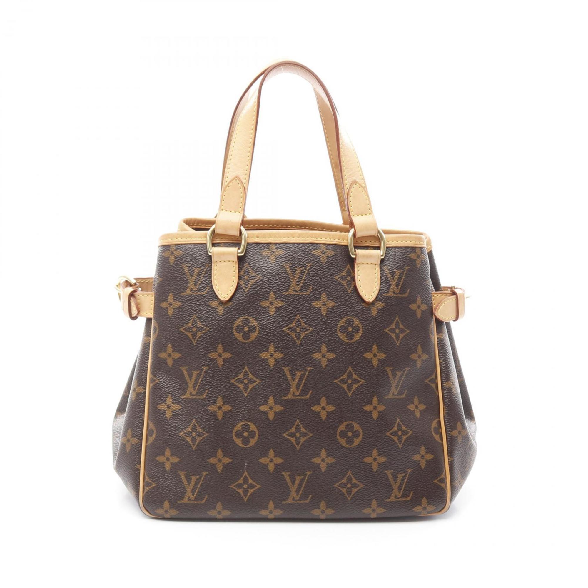 Louis Vuitton Batignolles Handbag Coated Canvas Leather Monogram Women’s Brown M51156