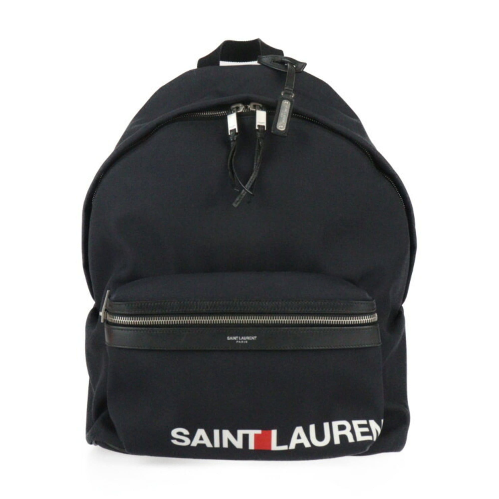 Yves Saint Laurent SAINT LAURENT PARIS Saint Laurent Paris Backpack Rucksack/Daypack 465448 Canvas Leather Black 2418073007080R1