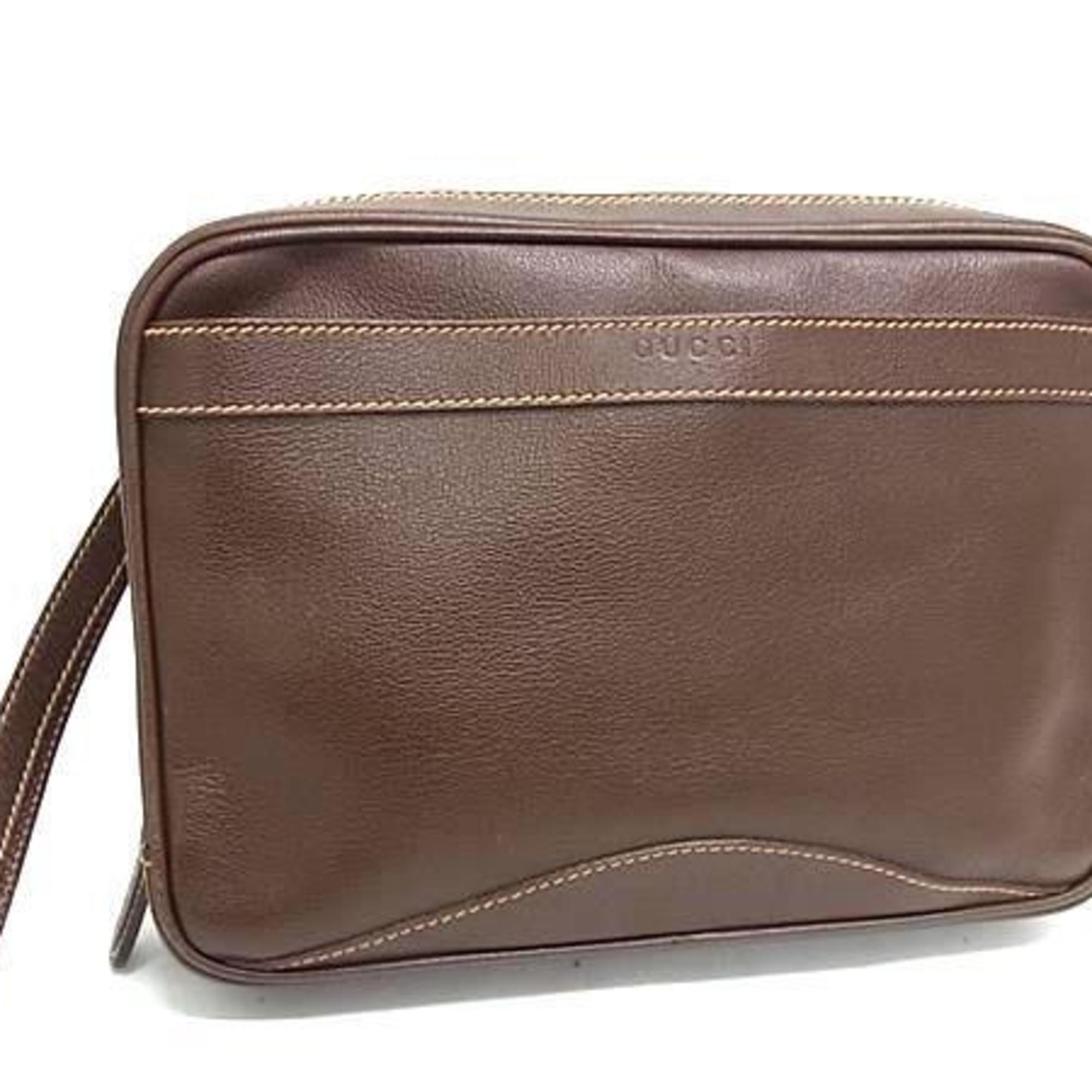 GUCCI Diamante clutch bag 018 3754 3702 brown leather men’s