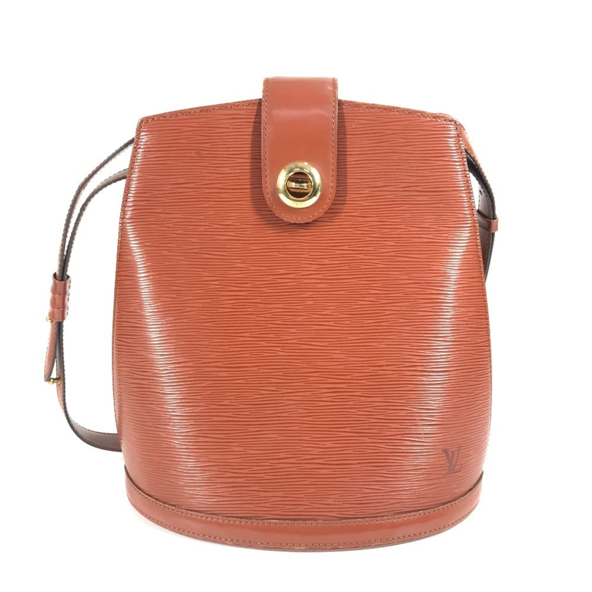 LOUIS VUITTON M52253 Epi Cluny Shoulder Bag in Leather, Kenya Brown, Women’s
