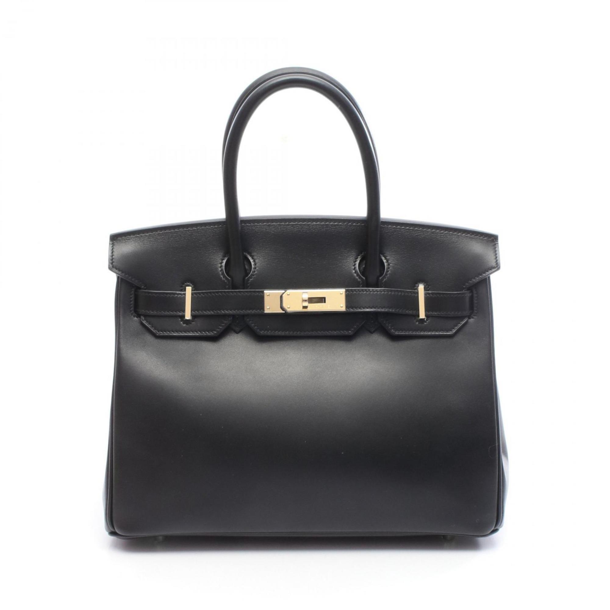 Hermes Birkin 30 Handbag, Leather Tadelakt, Women’s, Black
