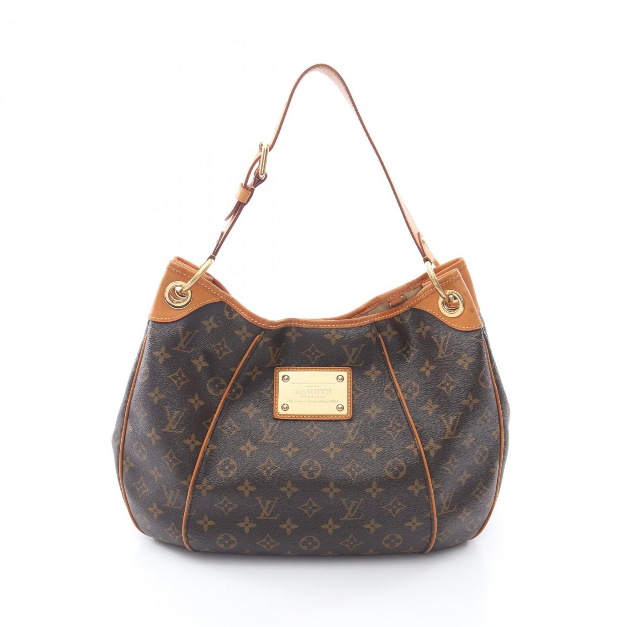 Louis Vuitton Galliera PM Shoulder Bag in Coated Canvas and Leather with Monogram Design, Brown, M56382