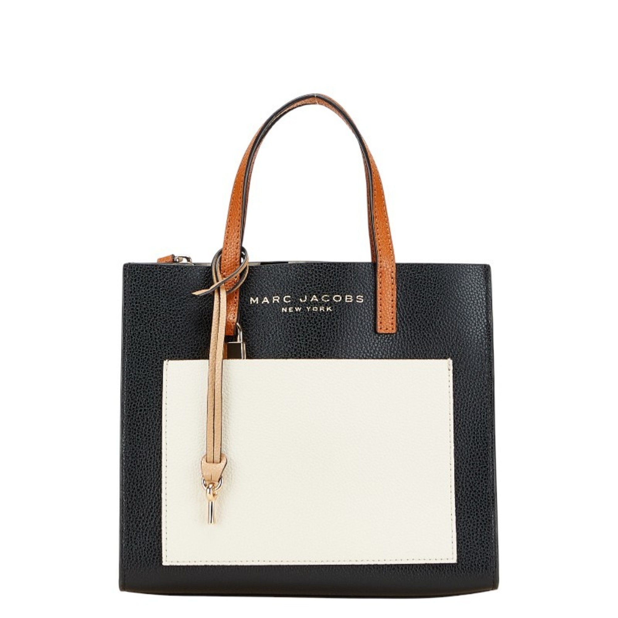 Marc Jacobs tote bag in black and white leather for women.