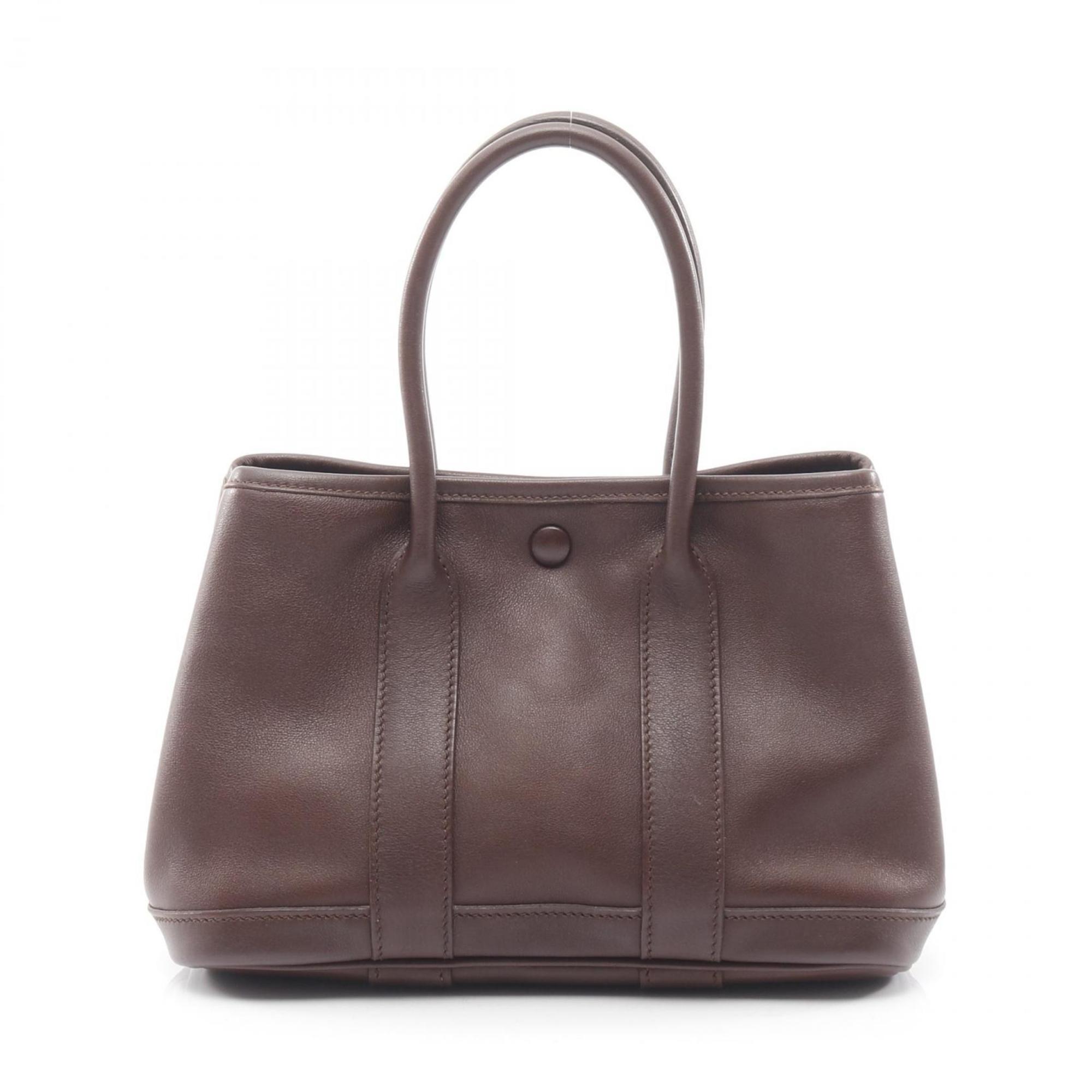 Hermes HermÃ¨s Garden Party TTPM Tote Bag, Swift Leather, Women’s, Brown, No Tuileries