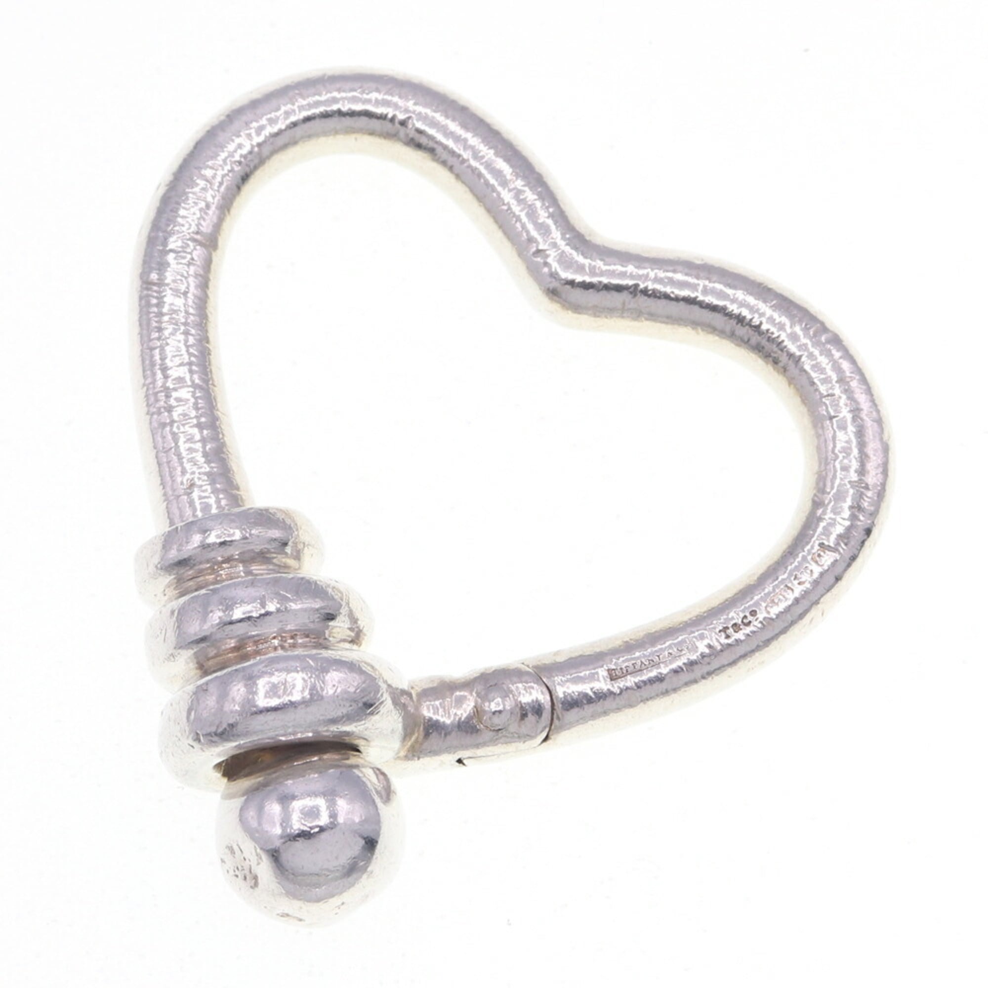 Tiffany Key Ring, SV Sterling Silver 925, Heart Keychain, Old TIFFANY & CO