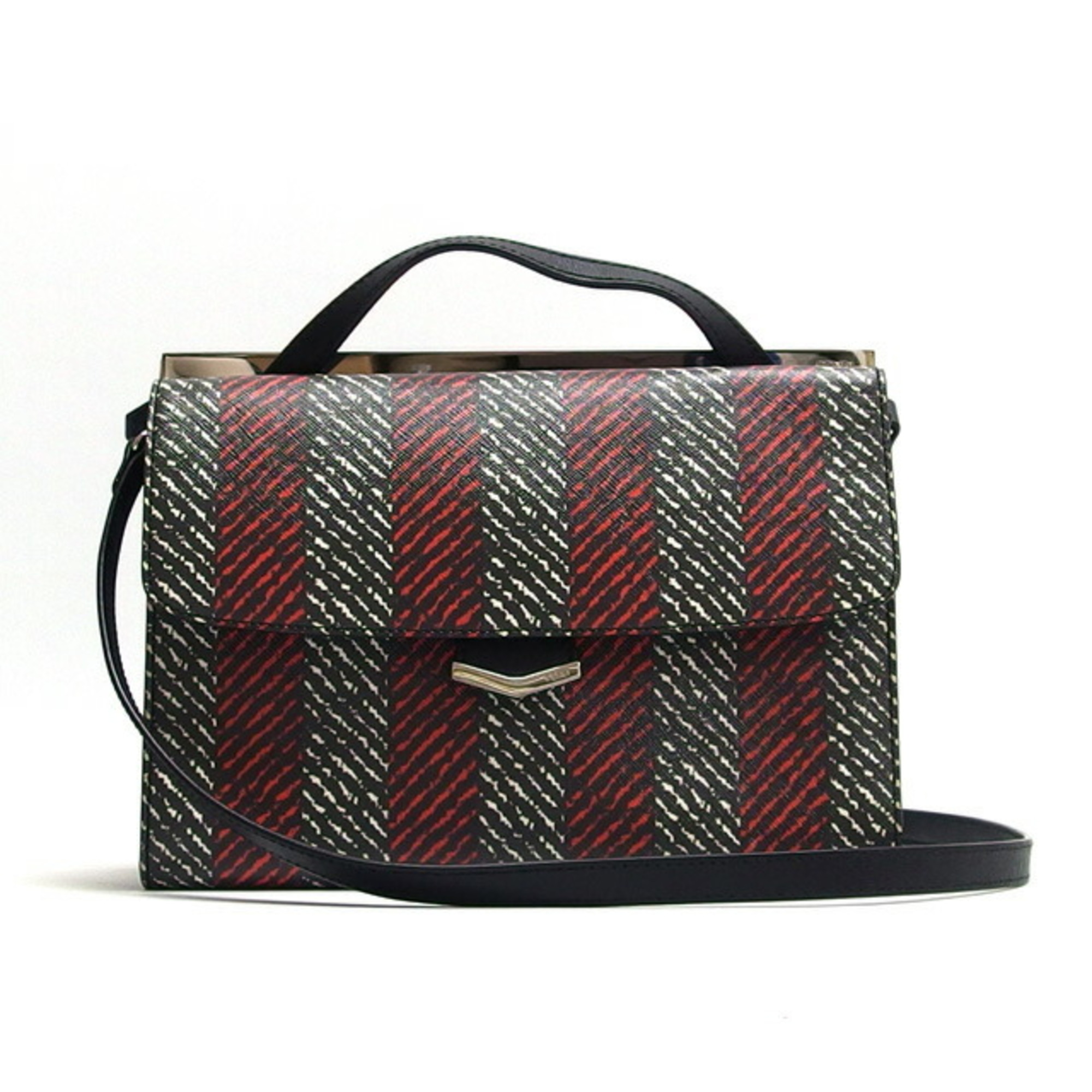 Fendi Demi-Jour Herringbone Pattern Handbag