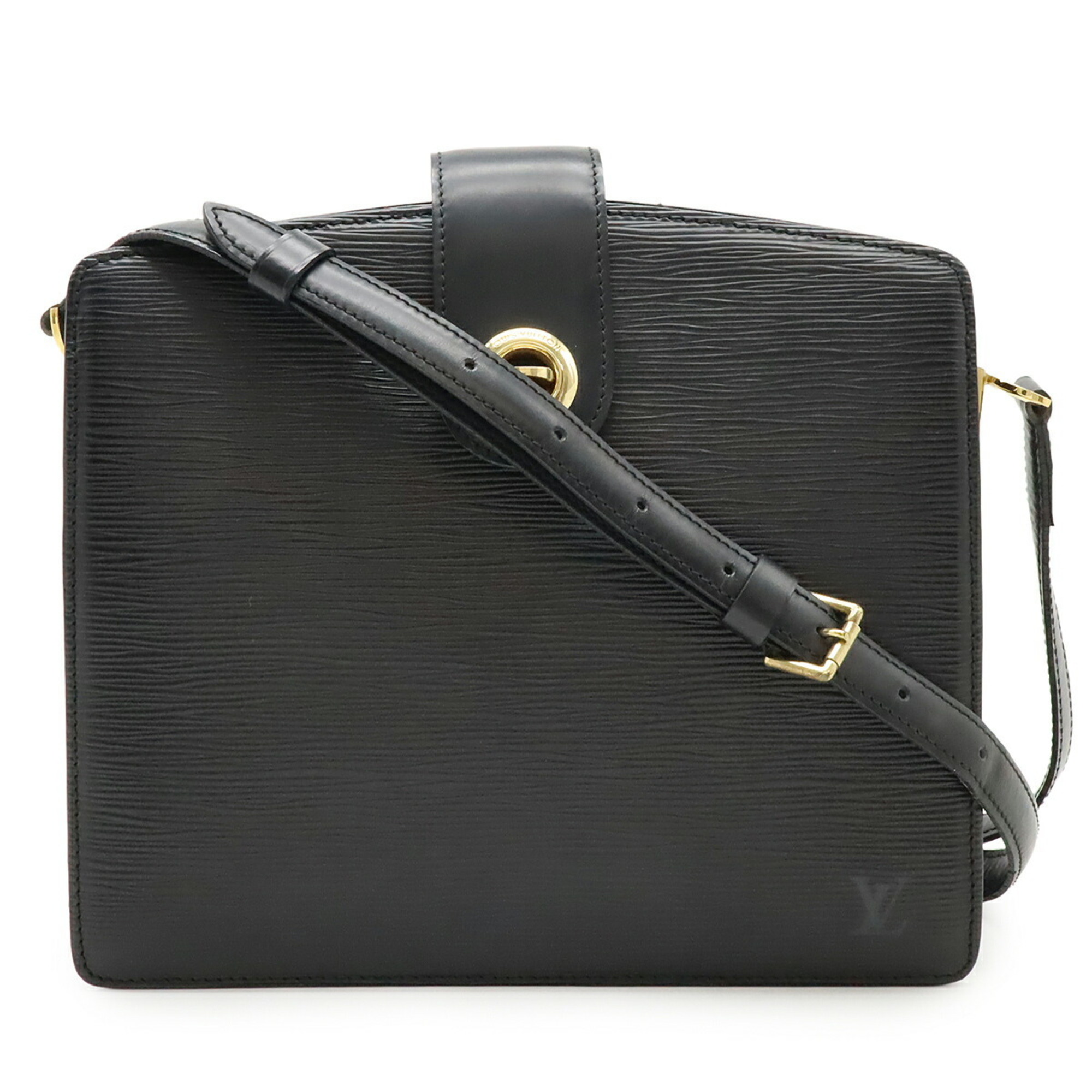 LOUIS VUITTON Epi Capuchin Shoulder Bag Noir Black M52342