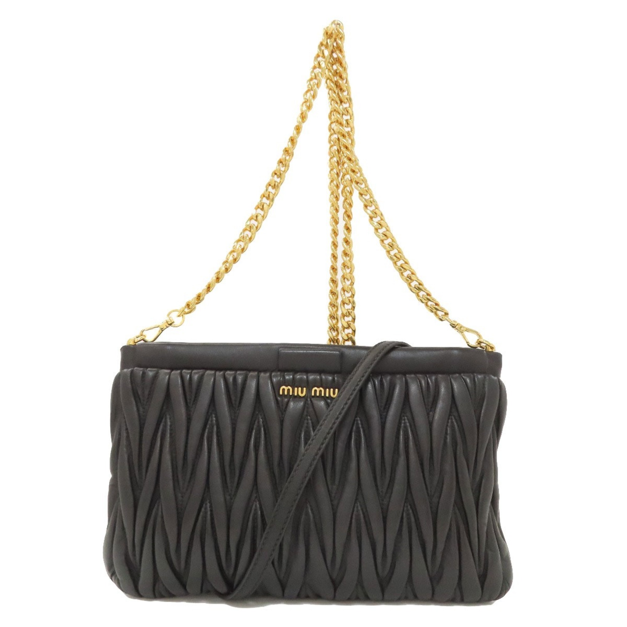 Miu Miu Miu Matelasse Leather Shoulder Bag for Women MIUMIU