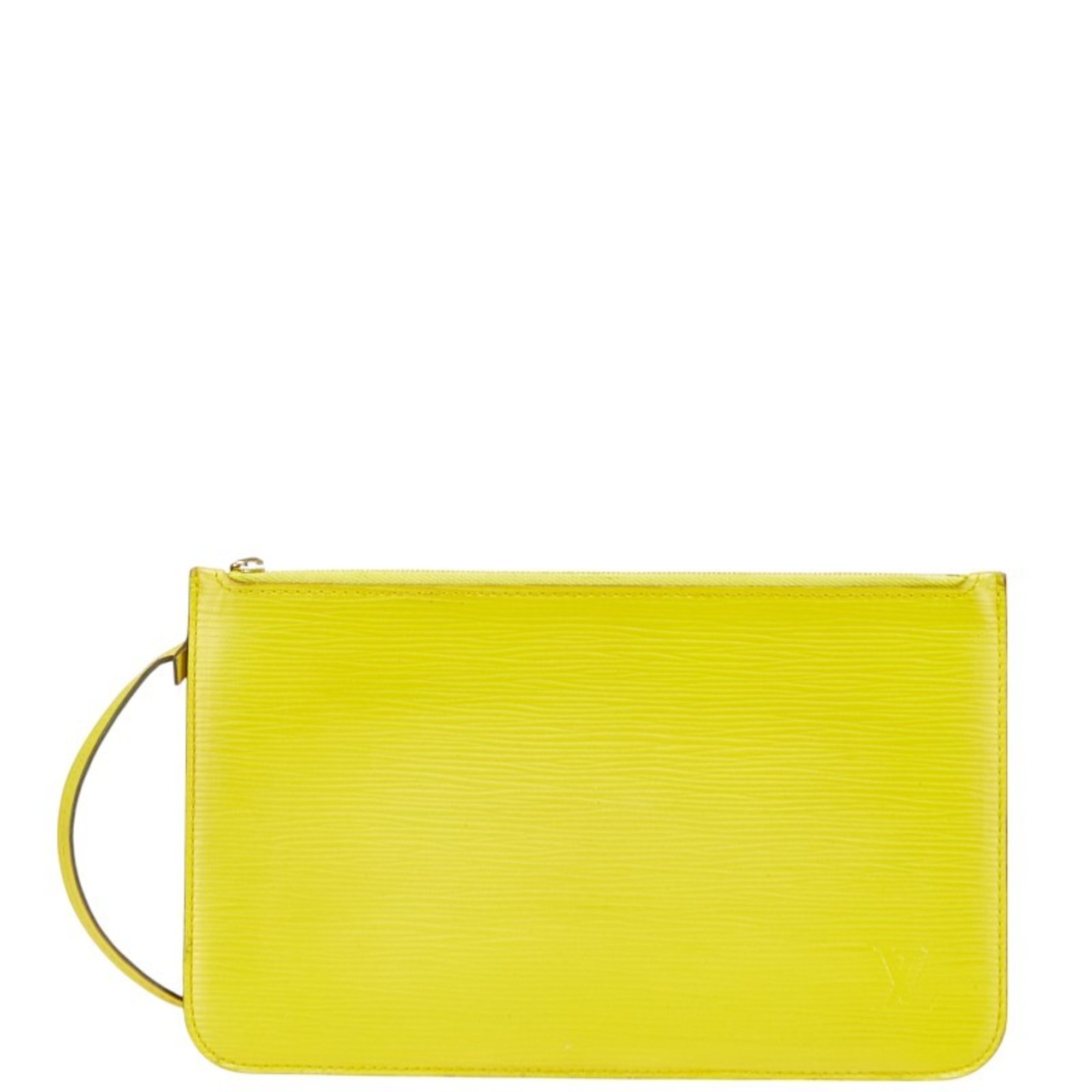Louis Vuitton Epi Neverfull accessory pouch, mimosa yellow leather, women’s LOUIS VUITTON