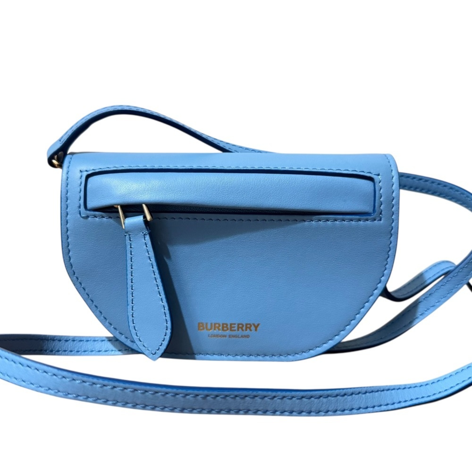 BURBERRY Mini Olympia Micro Shoulder Bag, Blue, Women’s
