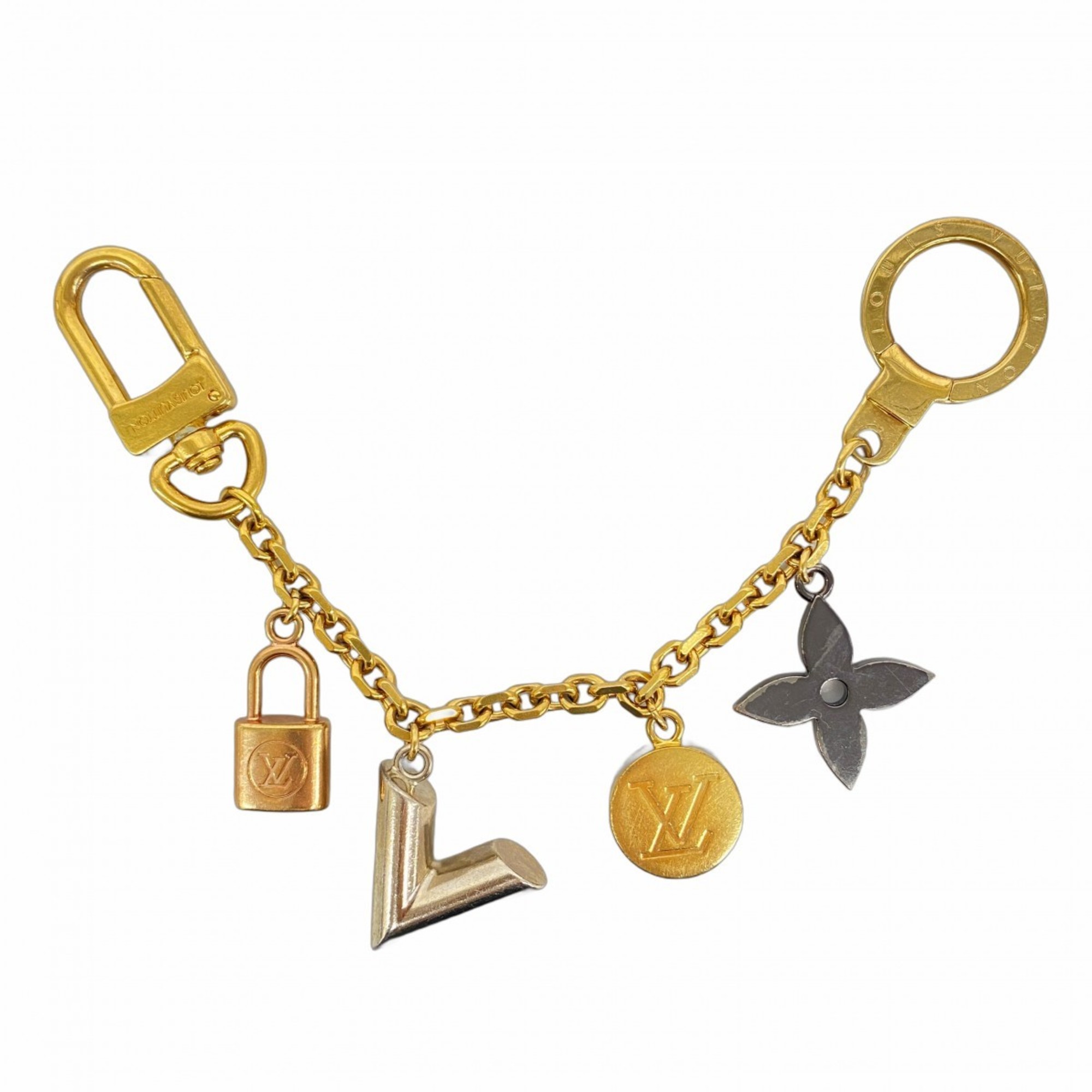 Louis Vuitton Kaleido V Keychain Chain M67379 Gold, Silver, Black Women’s