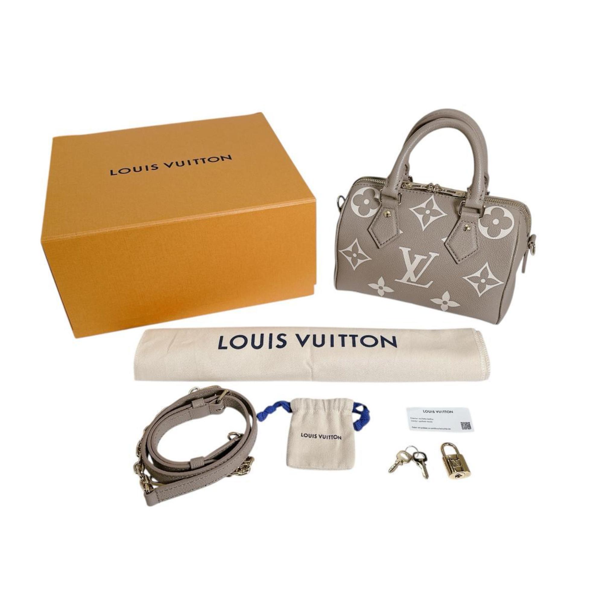 Louis Vuitton Monogram Empreinte Speedy Bandouliere 20 Shoulder Bag M46575 Tourterelle CrÃ¨me