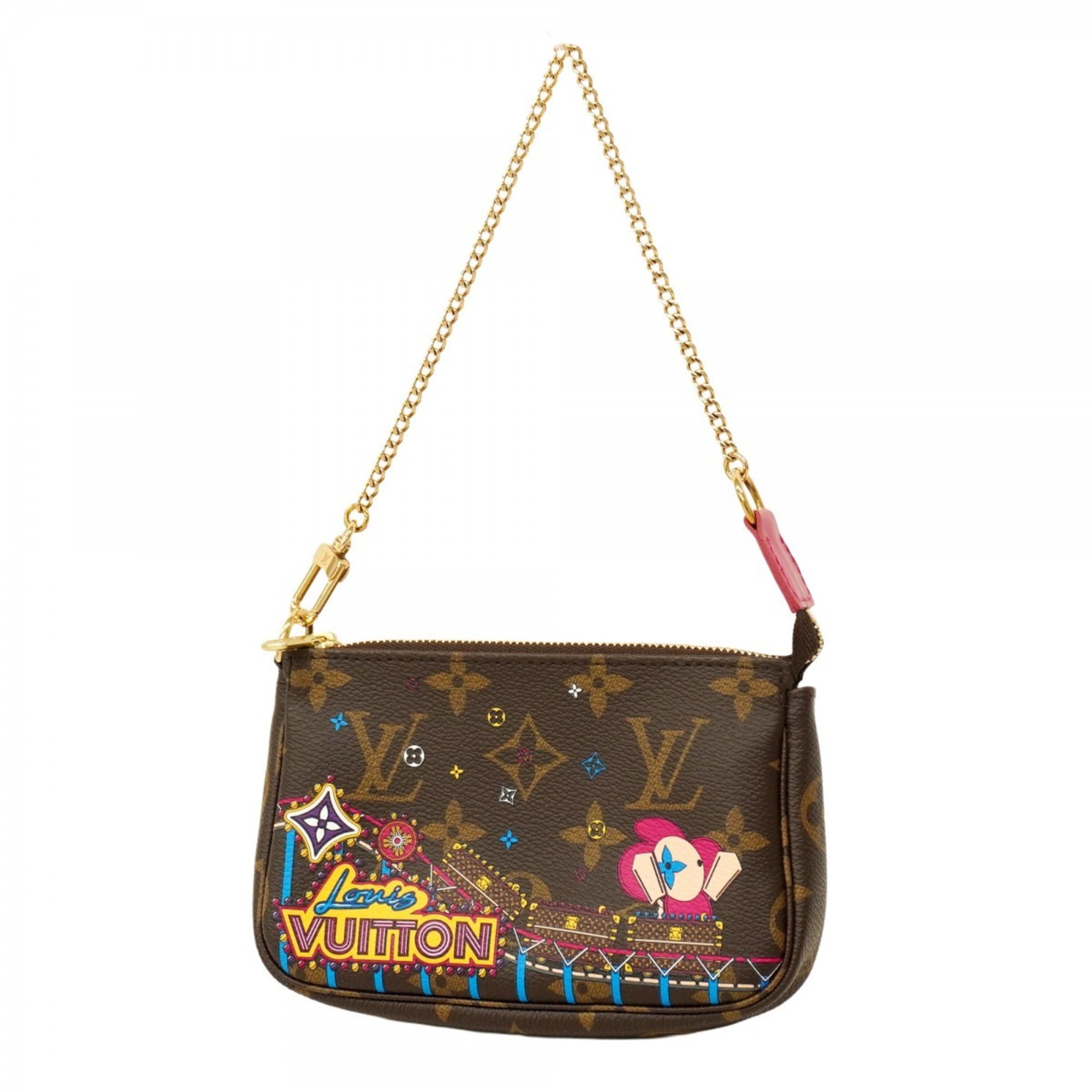 Louis Vuitton Monogram Vivienne Mini Pochette Accessoires M69752 Brown/Pink Women’s Bag