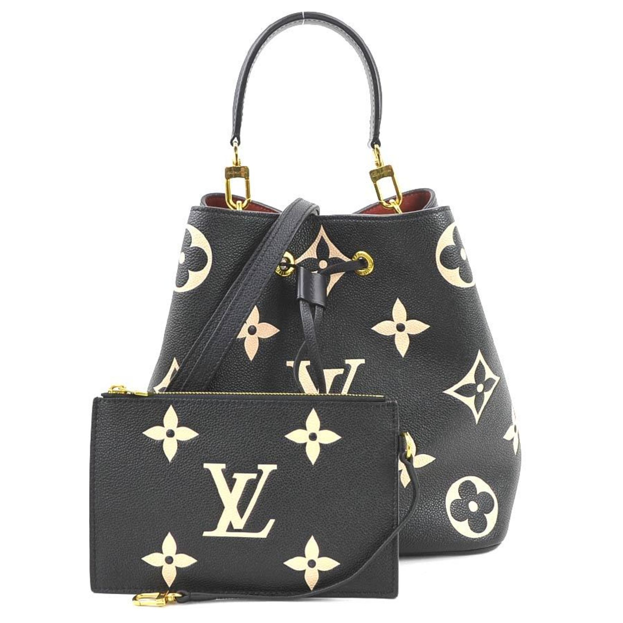 Louis Vuitton LOUIS VUITTON Handbag Shoulder Bag Bicolor Monogram Empreinte NeoNoe MM Black x Beige Women’s M45497 90096k