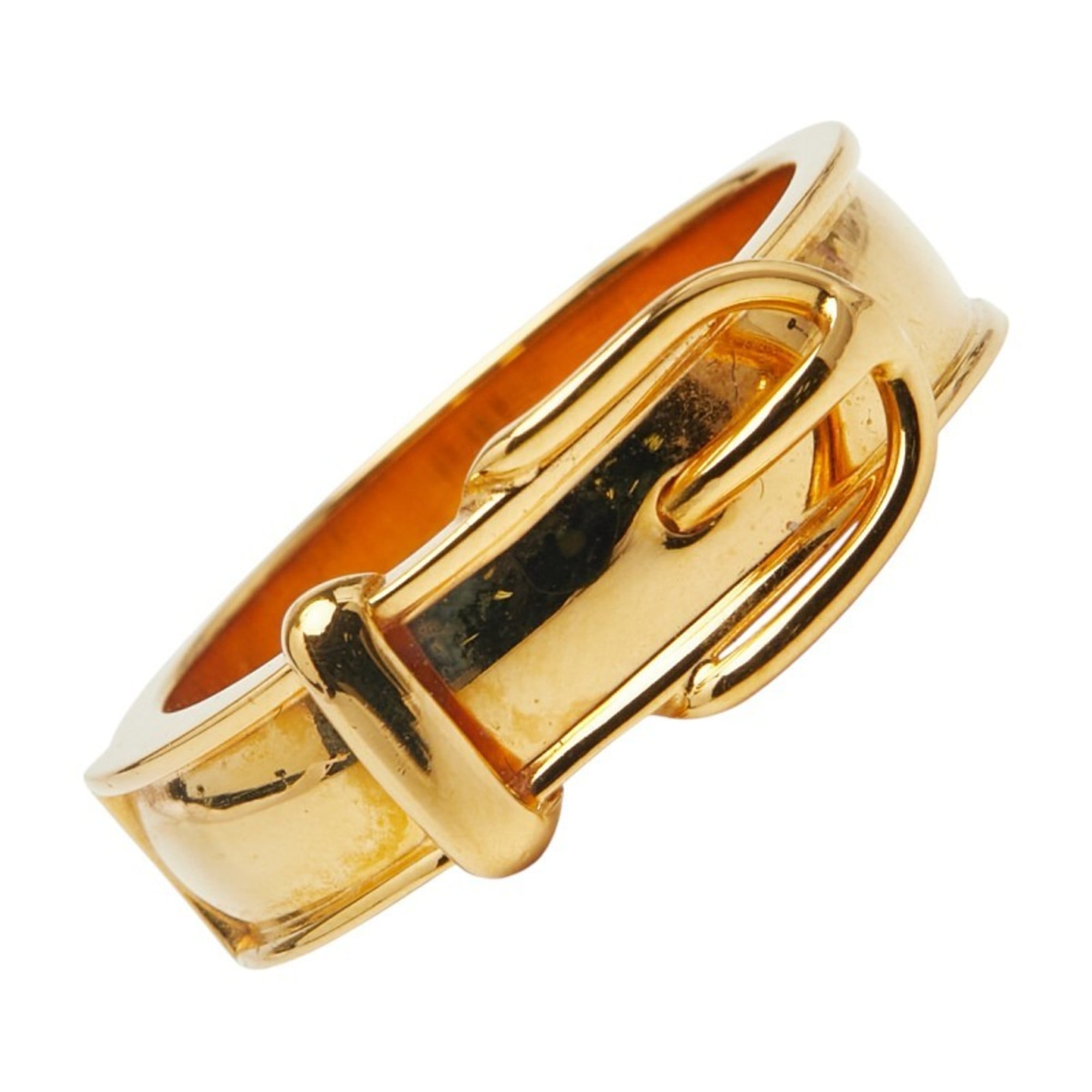 HermÃ¨s Boucle Serie Belt Motif Scarf Ring Gold Plated Women’s HERMES