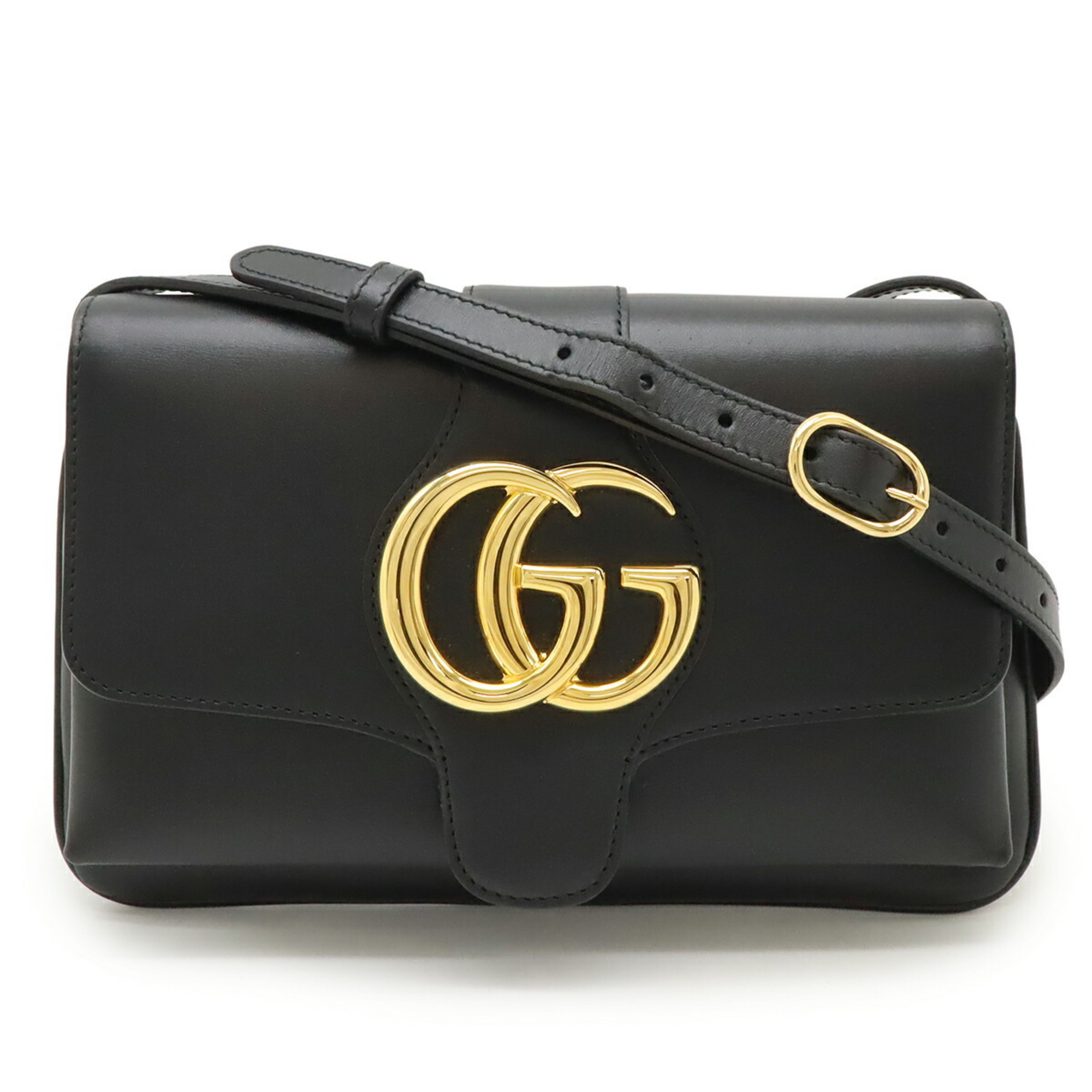 GUCCI GG Marmont Ally Small Shoulder Bag Pochette in Black Leather 550129
