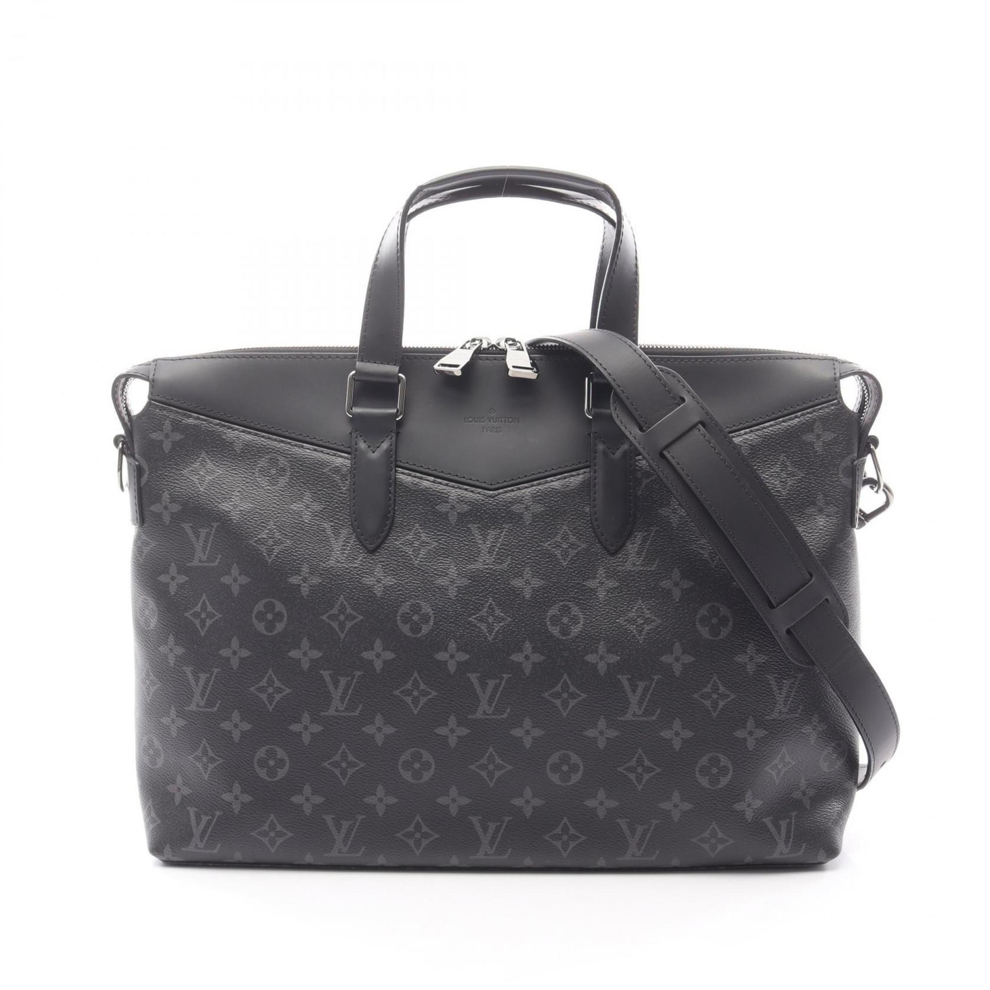 Louis Vuitton Explorer Monogram Eclipse Briefcase, Men’s Black Coated Canvas and Leather Business Bag, Model M40566