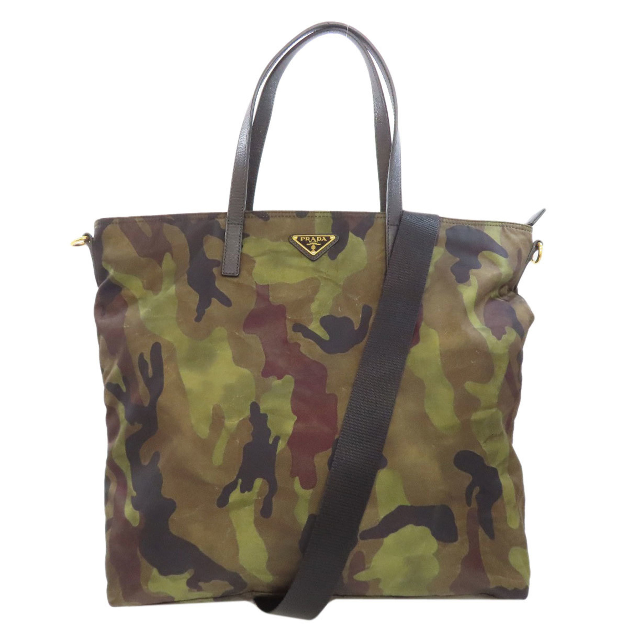 Prada camouflage tote bag, nylon material, women’s