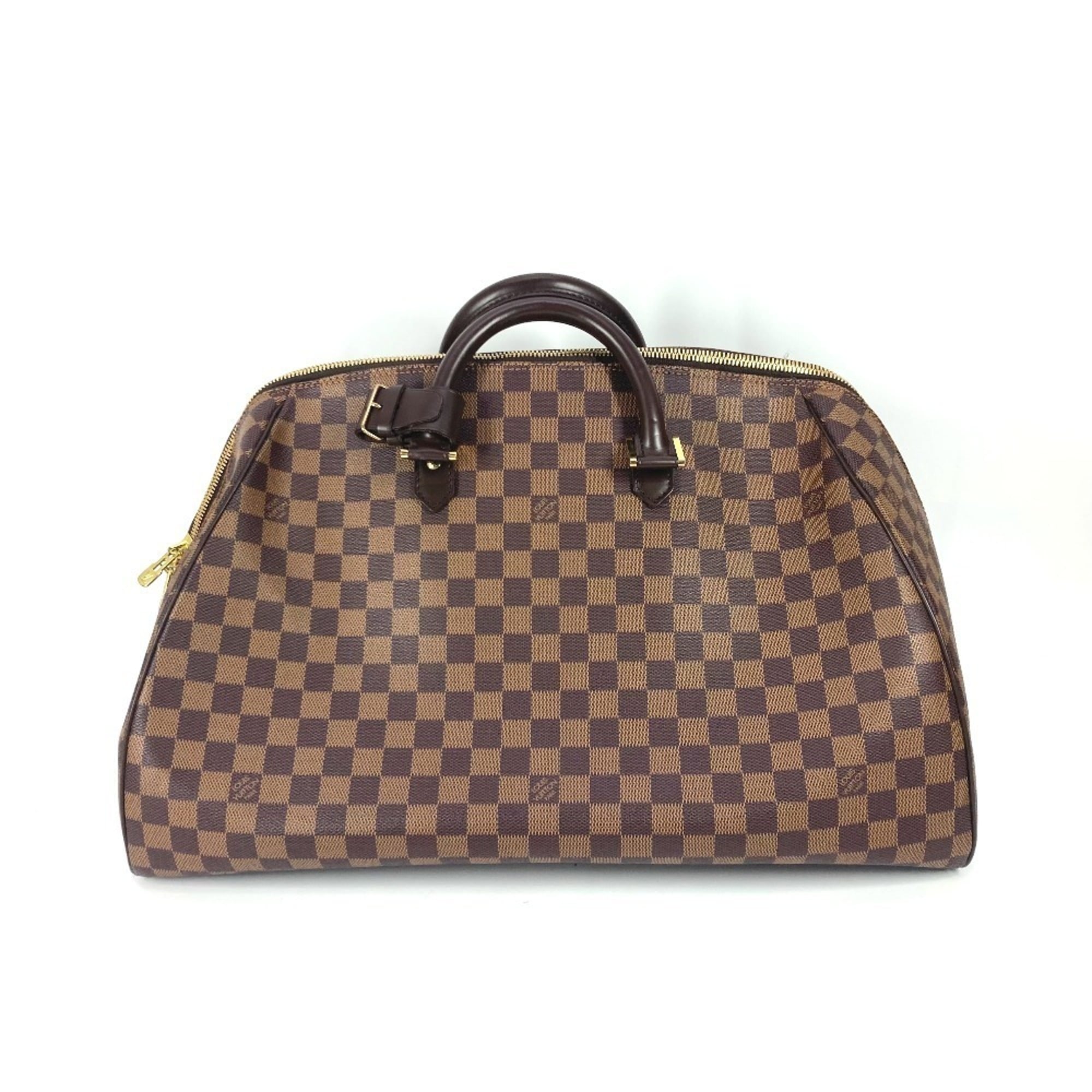 LOUIS VUITTON N41432 Damier Rivera GM Travel Bag Boston Canvas Men’s Women’s Ebene Brown