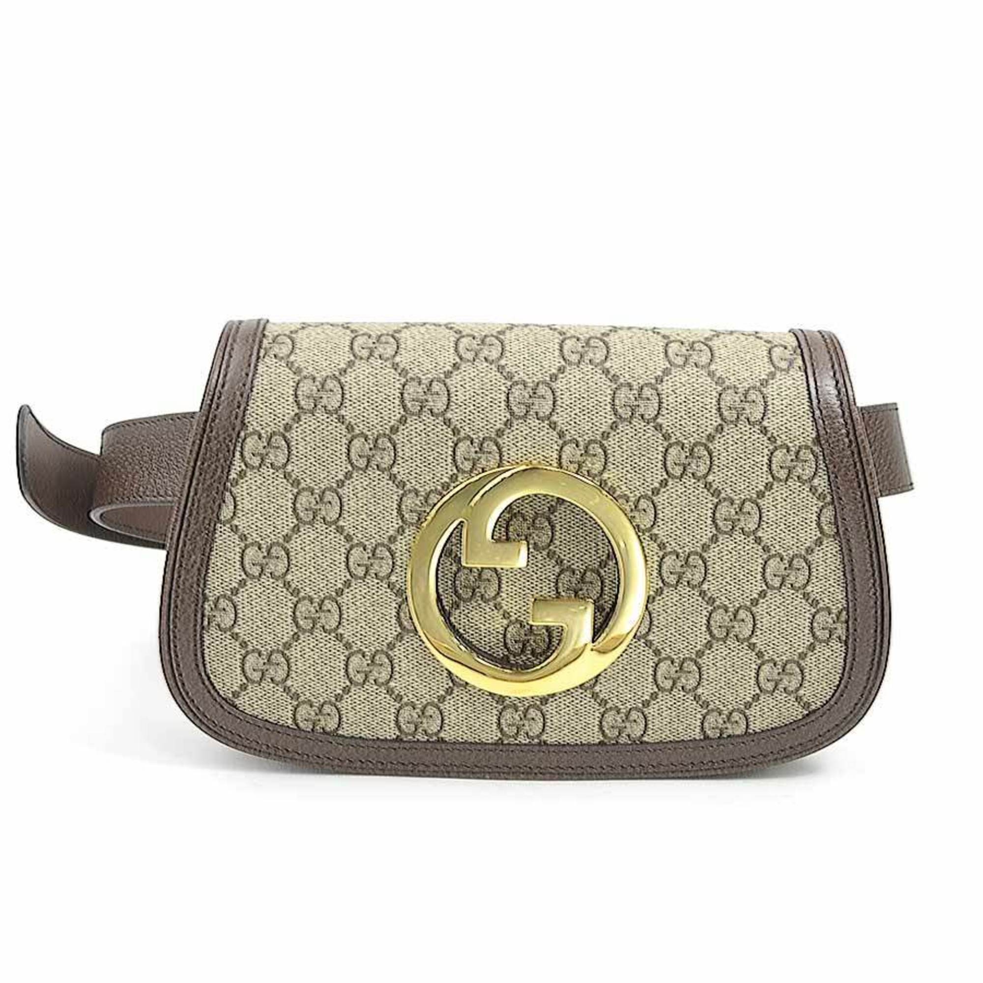 Gucci Blondie waist bag/body bag in GG Supreme canvas, brown, for men and women, 703607 r10869a