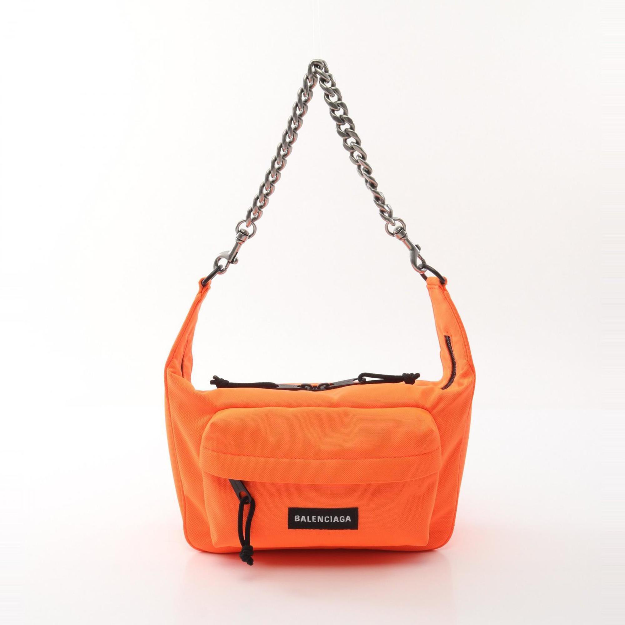 Balenciaga RAVER Medium Shoulder Bag, Canvas, Women’s, Orange, 741080 2AACN