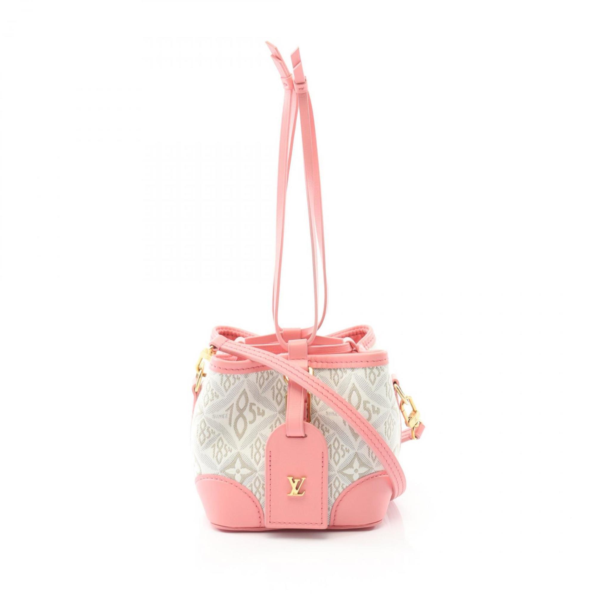 Louis Vuitton Noe Perse Monogram Jacquard SINCE1854 Handbag, Canvas and Leather, Women’s, White Pink, M81112