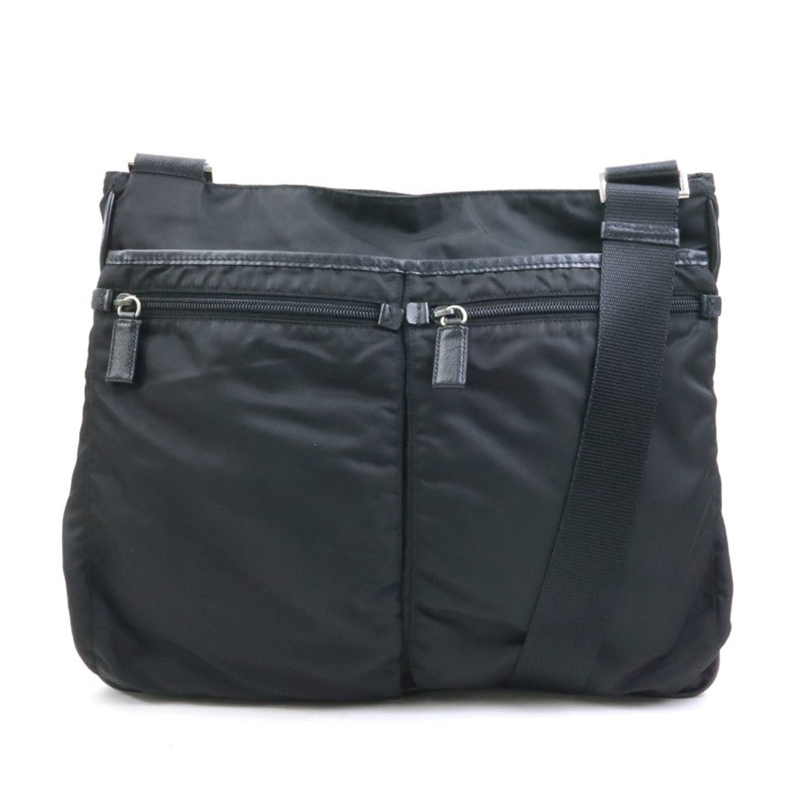 Prada PRADA Shoulder Bag Nylon Black Silver Men’s e60652a