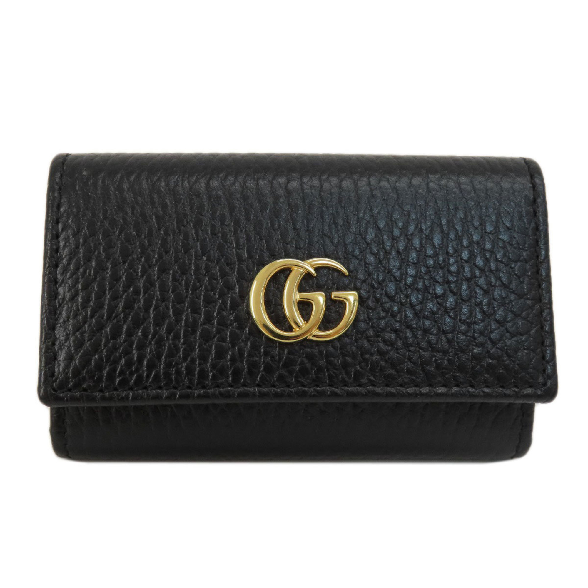 GUCCI 456118 GG Marmont Key Case Leather Women’s