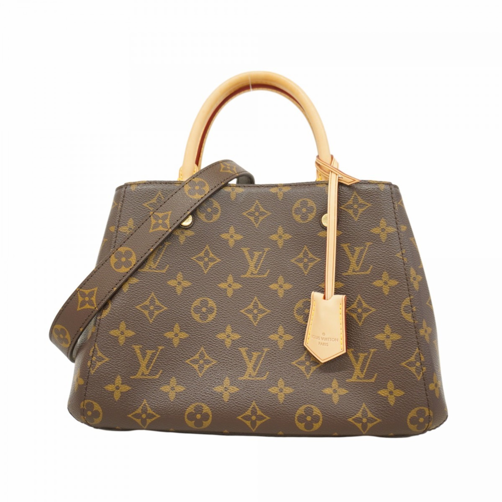 Louis Vuitton Monogram Montaigne BB Handbag M41055 Brown 2-Way Bag for Women