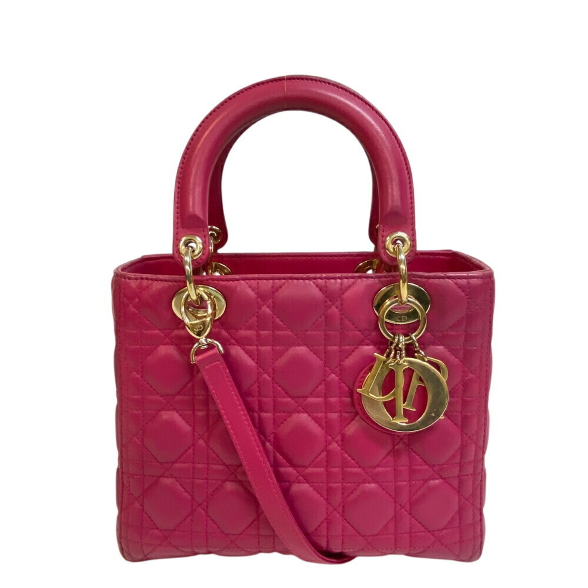 Christian Dior Lady Cannage handbag, pink, for women