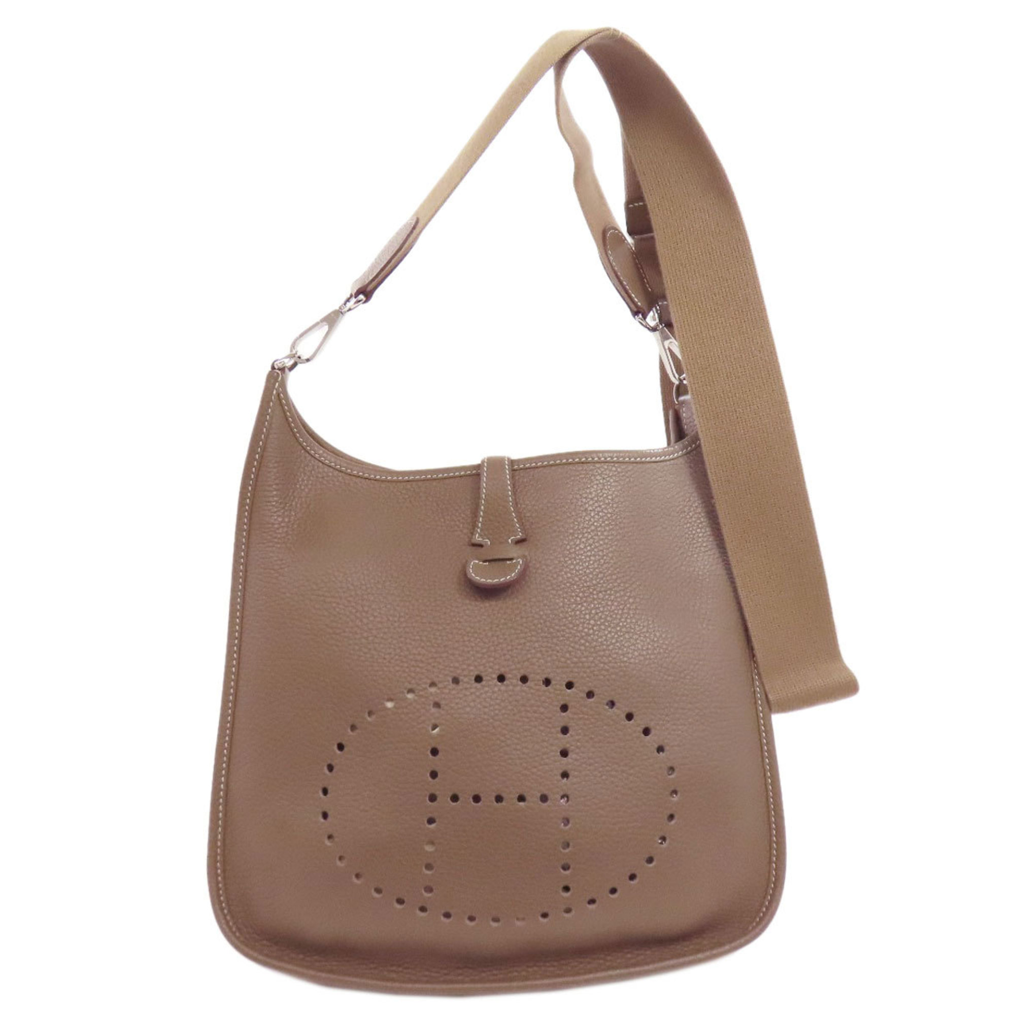 Hermes Evelyn 3 PM Etoupe Shoulder Bag Taurillon Women’s HERMES