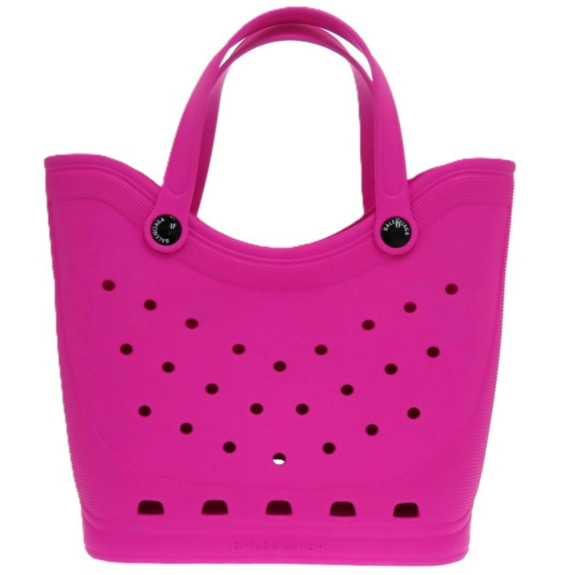 Unused Balenciaga x Crocs compatible rubber pink tote bag 702266 0747BALENCIAGA