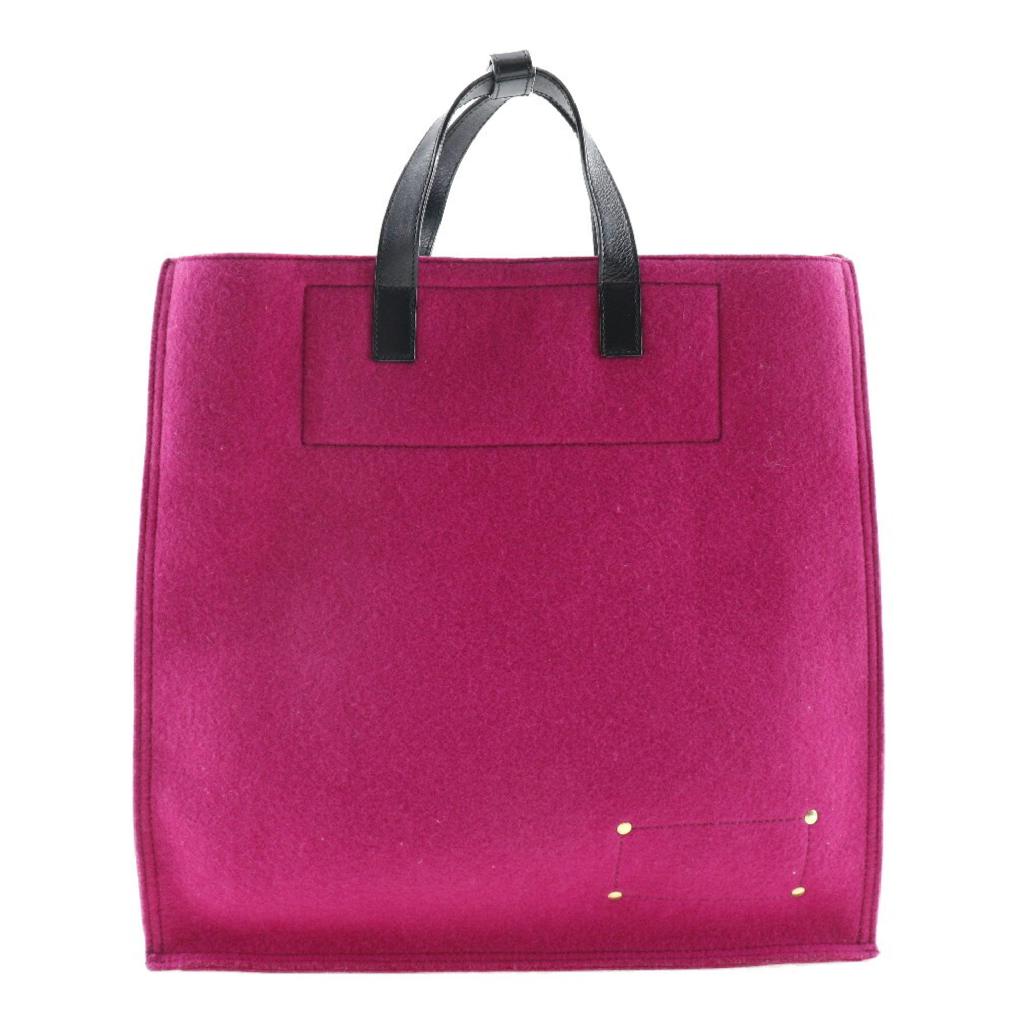 Saint Laurent Tote Bag Felt x Leather Pink Ladies