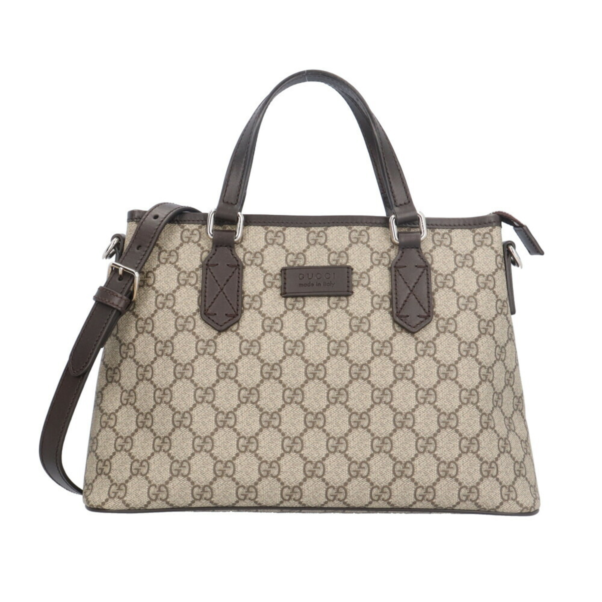 Gucci GG Supreme Shoulder Bag, Canvas 429019, Beige, Women’s, GUCCI 2-Way
