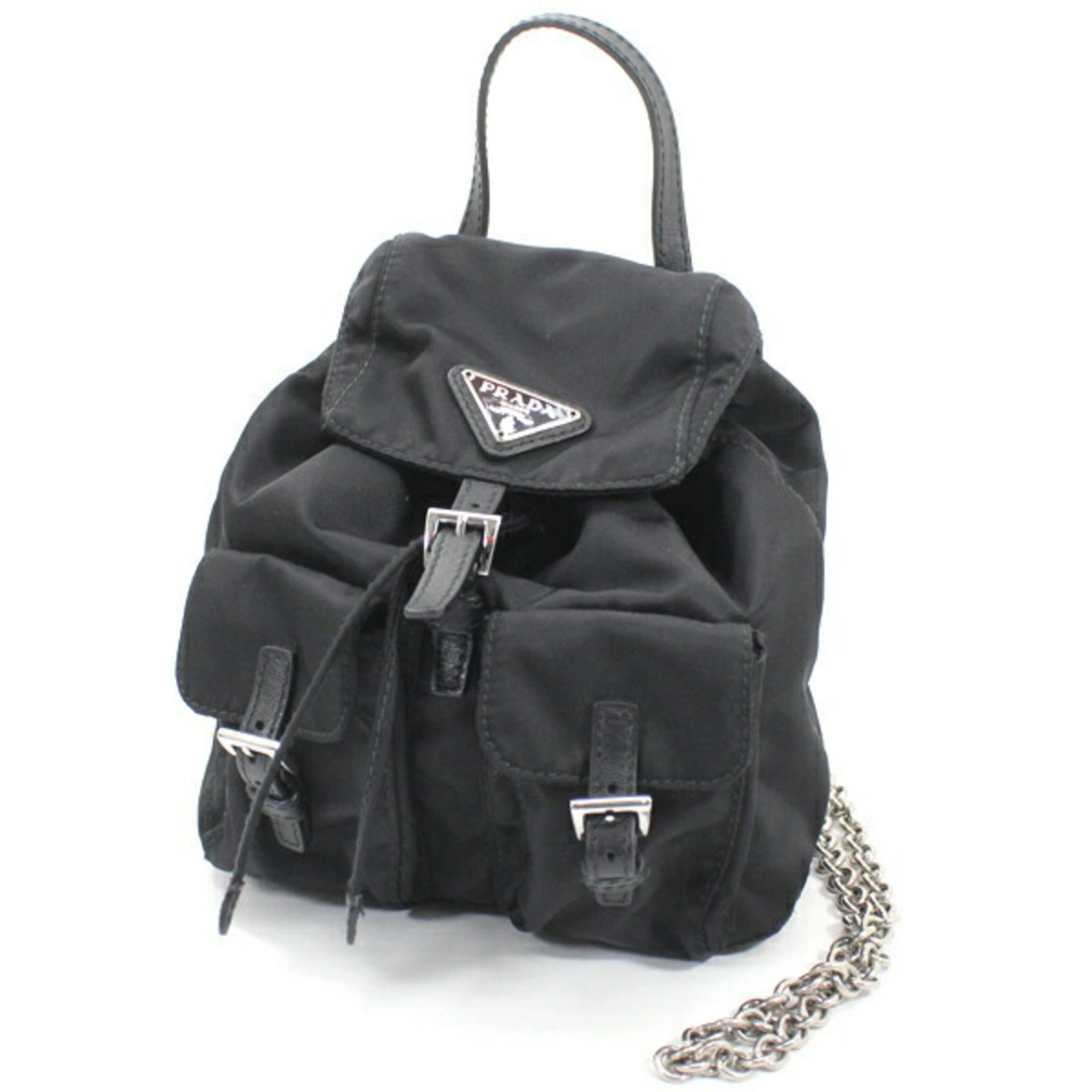 Prada PRADA Shoulder Bag Mini Backpack Nylon Black 1BH029 Women’s NERO KM2805