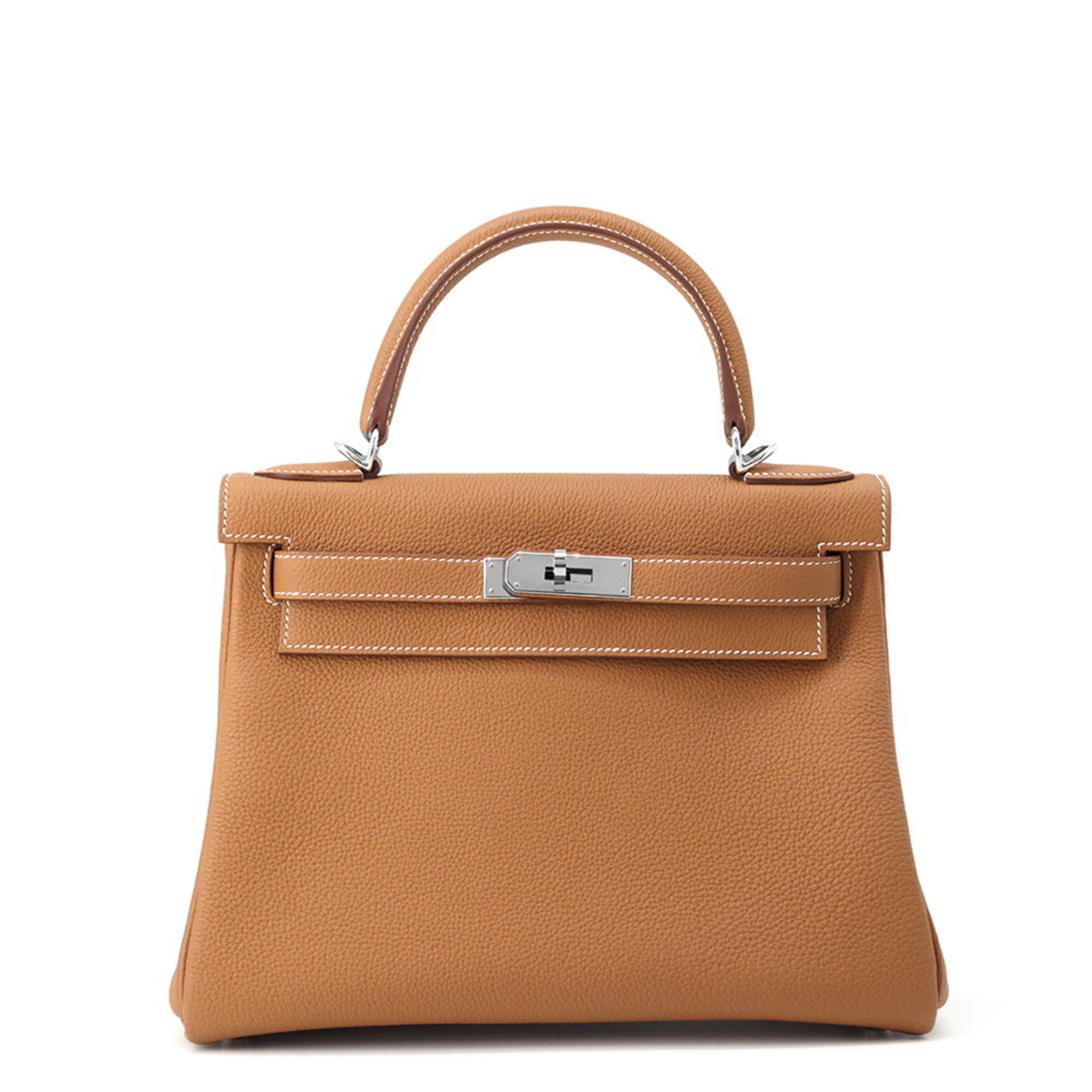 Hermes HermÃ¨s Kelly 28 Handbag, Inner Stitching, Gold, Togo, B Stamp, 2-Way Shoulder Bag