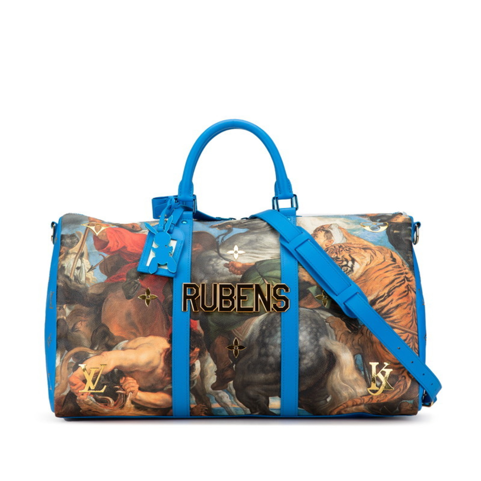 Louis Vuitton Masters Collection Keepall Bandouliere 50 Boston Bag Shoulder M43344 Blue Multicolor PVC Leather Women’s LOUIS VUITTON