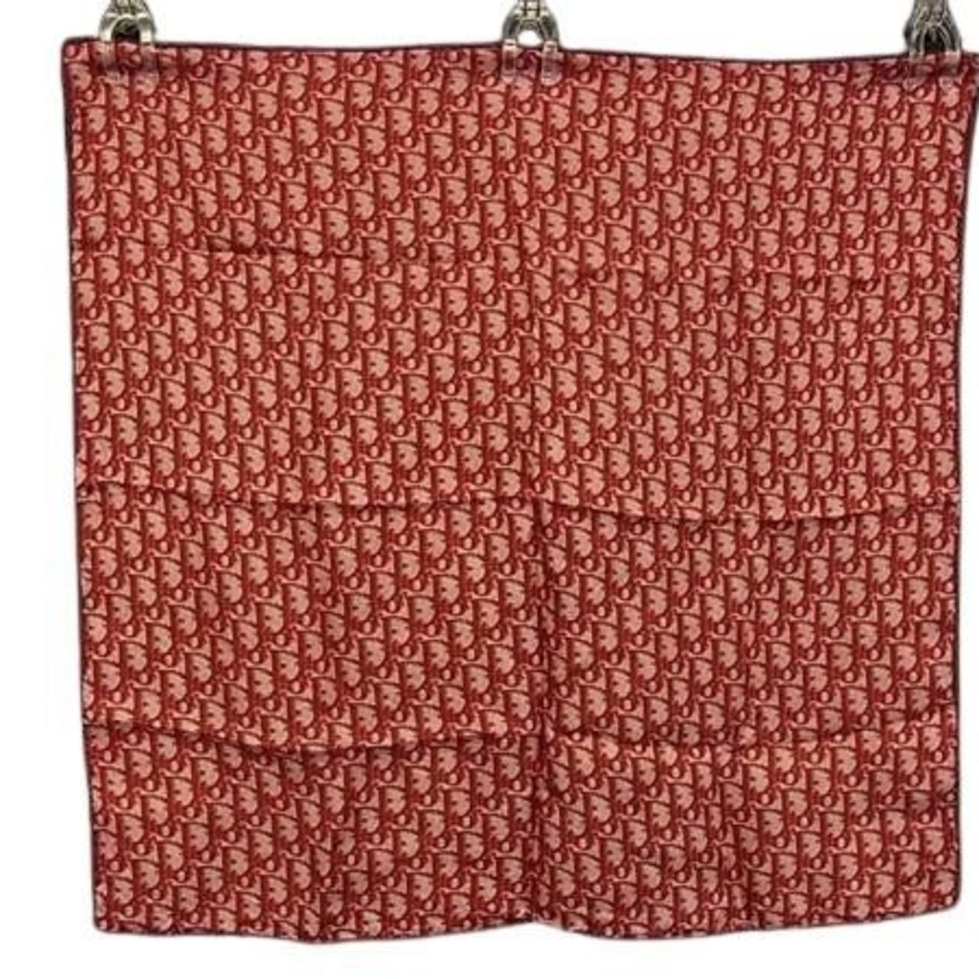 Christian Dior Trotter Scarf, Red Silk, Women’s