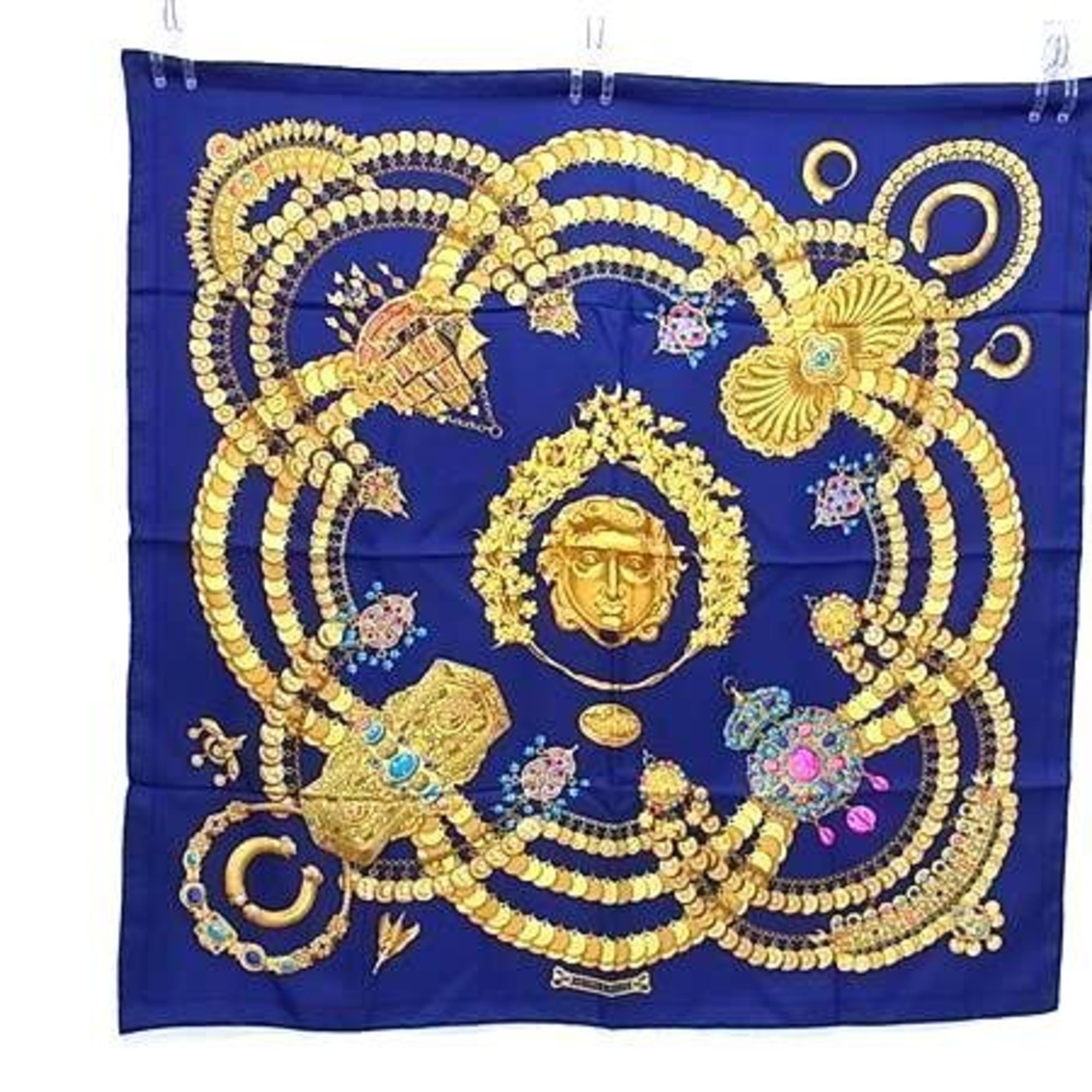HERMES KOSMIMA Space CarrÃ© 90 Scarf – Multicolor, 100% Silk, Large, Women’s