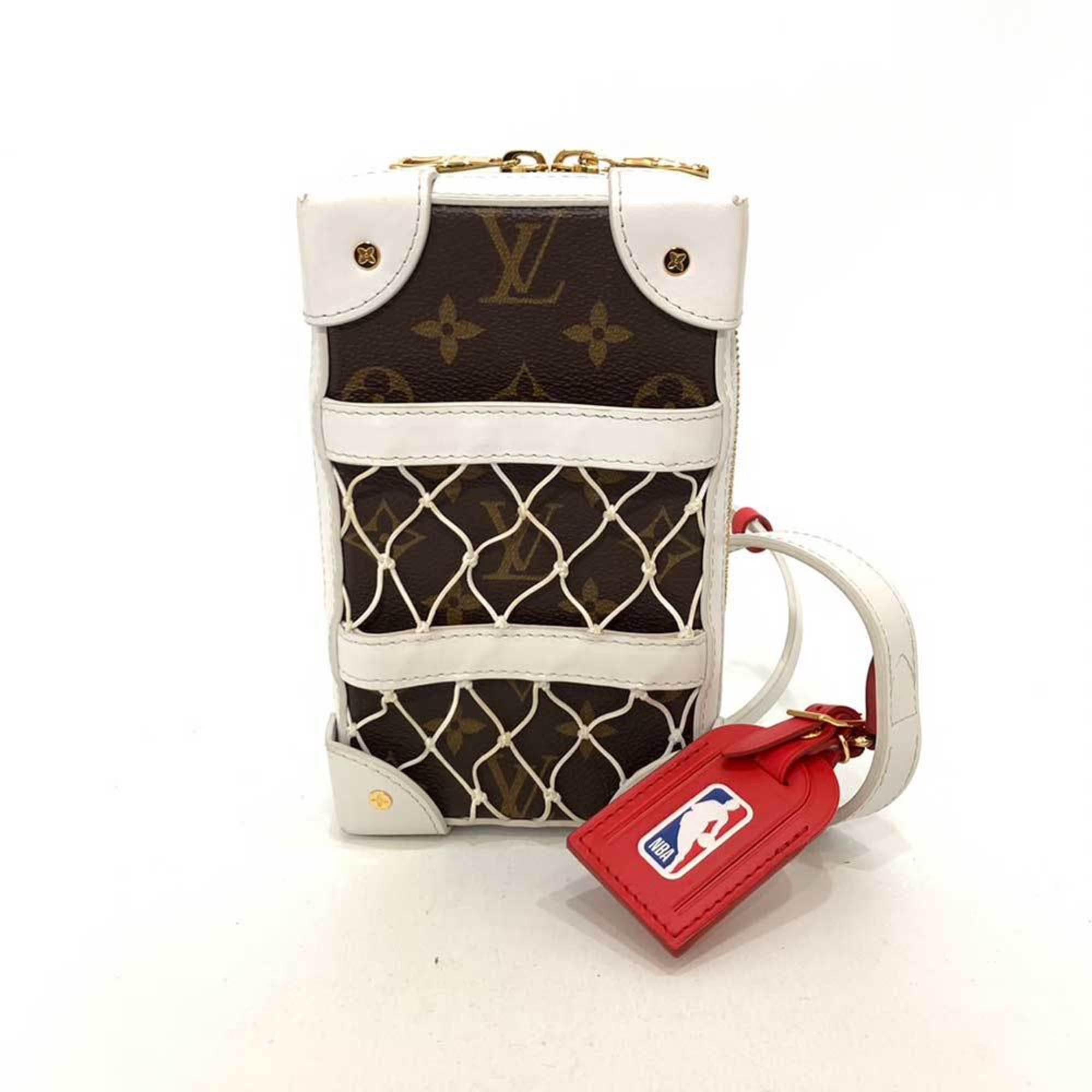 Louis Vuitton Bag Soft Trunk Phone Box Brown x White Shoulder Case NBA Collaboration Men’s Monogram M80102 LOUISVUITTON
