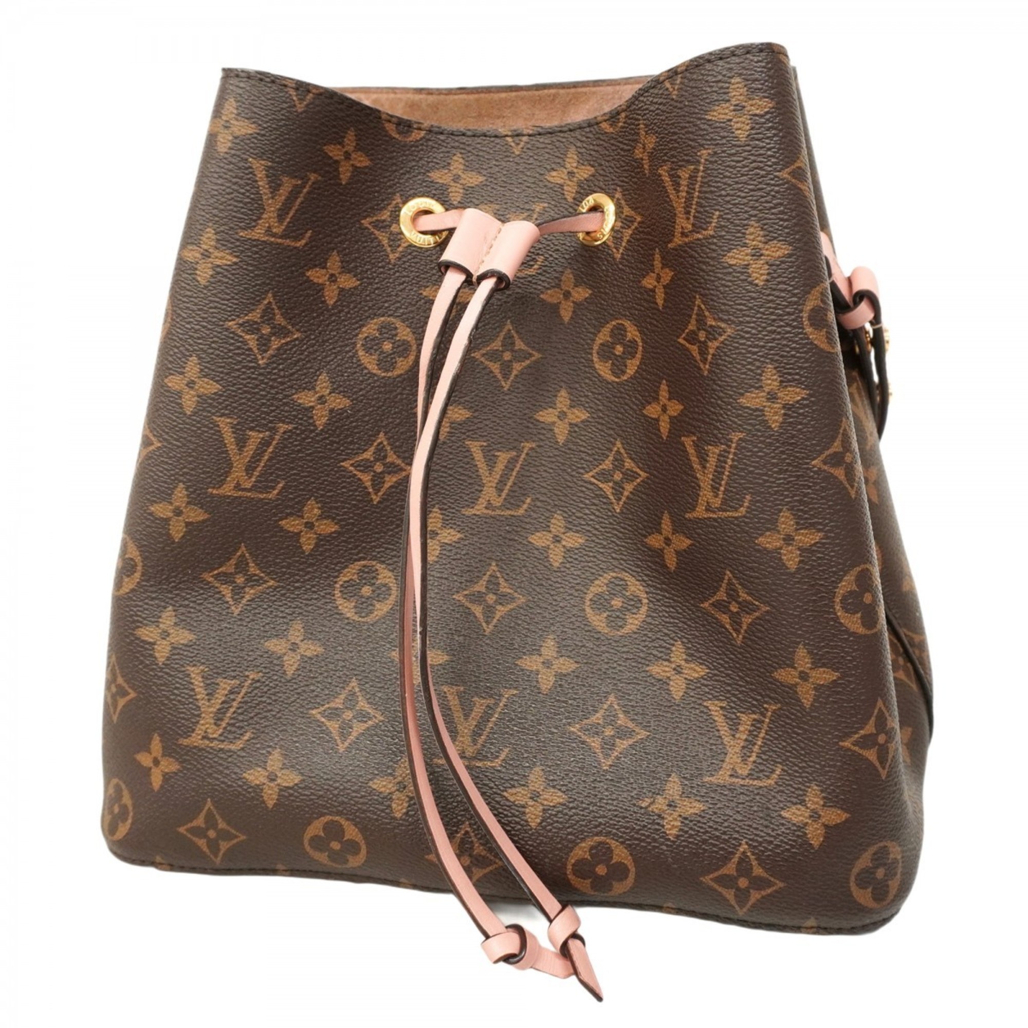 Louis Vuitton Monogram NeoNoe Shoulder Bag M44022 Brown Rose Poodle Women’s